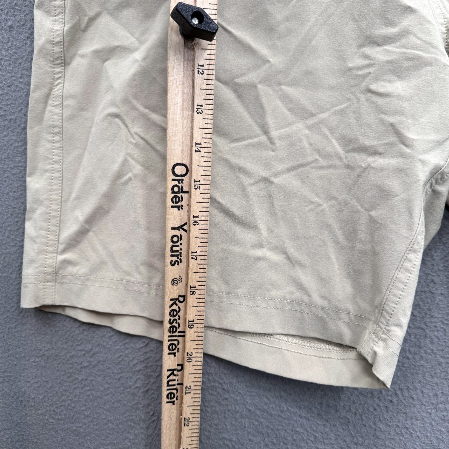 Vintage Free Fly Shorts Mens 36 Beige Chino Stretch Inseam 8 Casual Lightweight Comfort Size US 36 / EU 52 - 5 Thumbnail