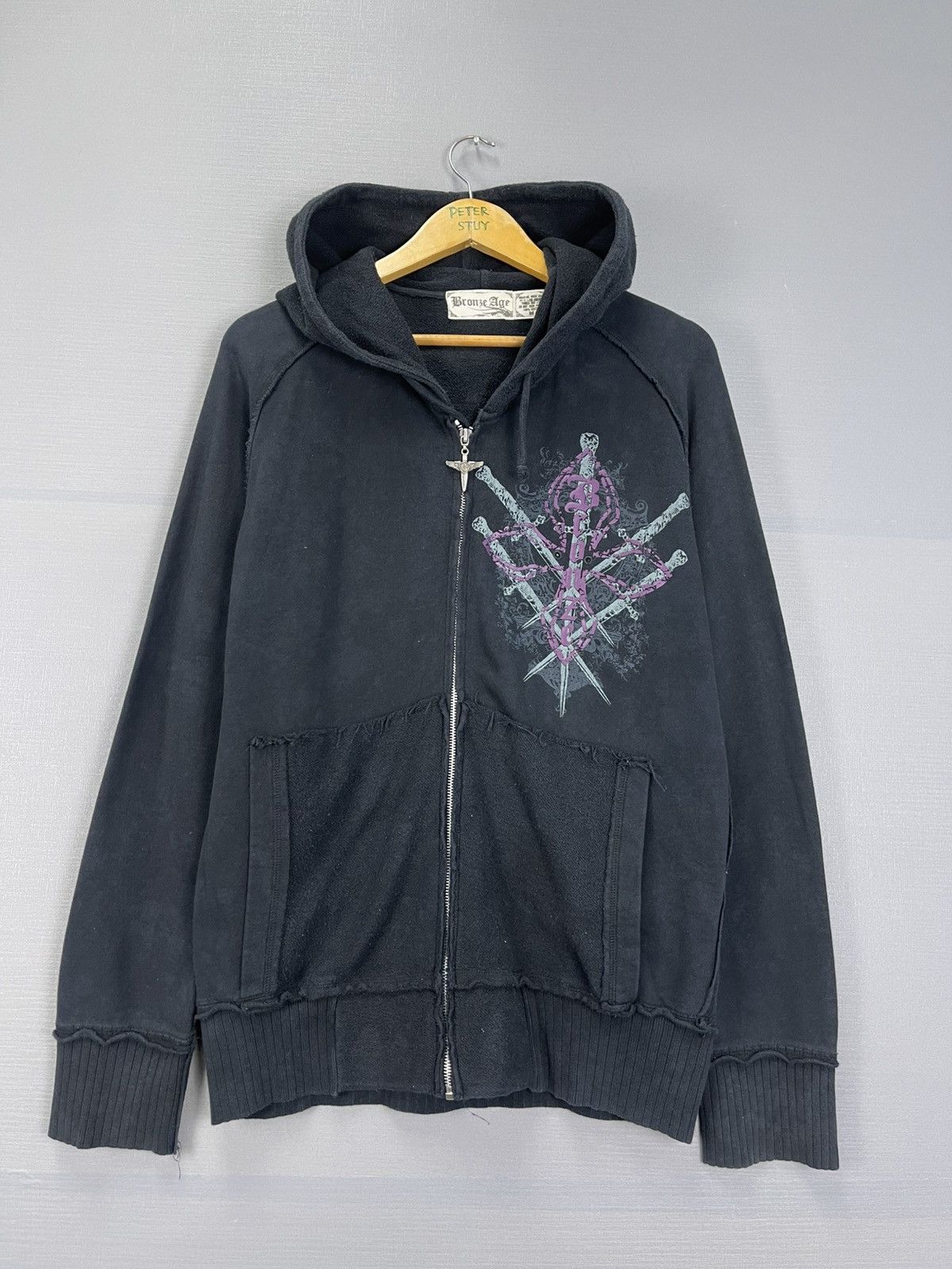 Vintage Vintage Bronze Age Skate Hoodies Size US M / EU 48-50 / 2 - 2 Thumbnail