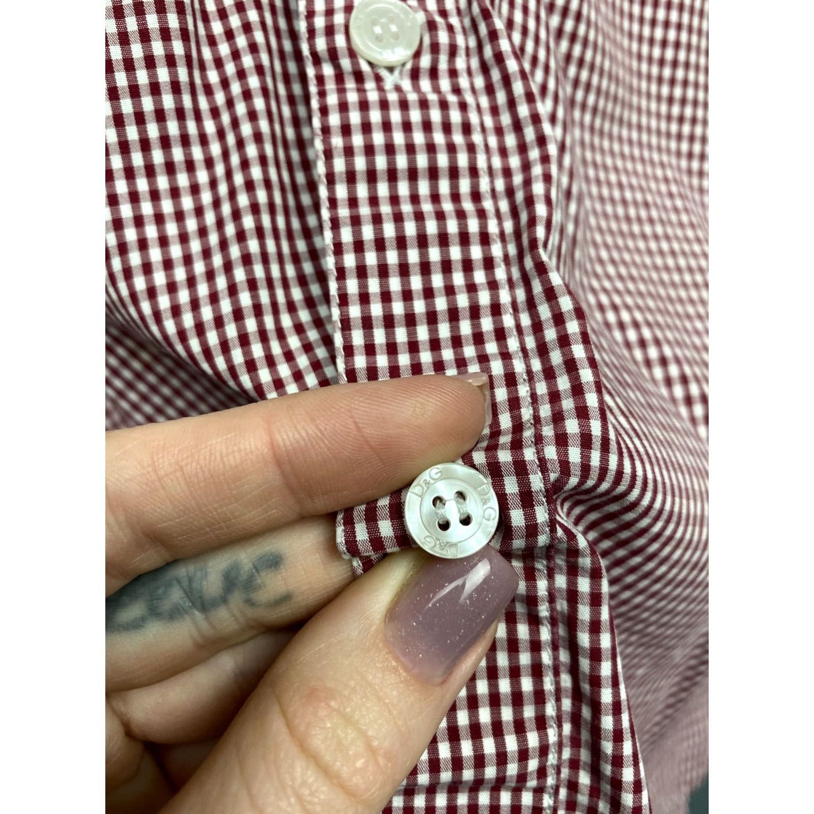 Dolce & Gabbana Dolce&Gabbana Mens Long Sleeve Check Shirt L Size US L / EU 52-54 / 3 - 6 Thumbnail