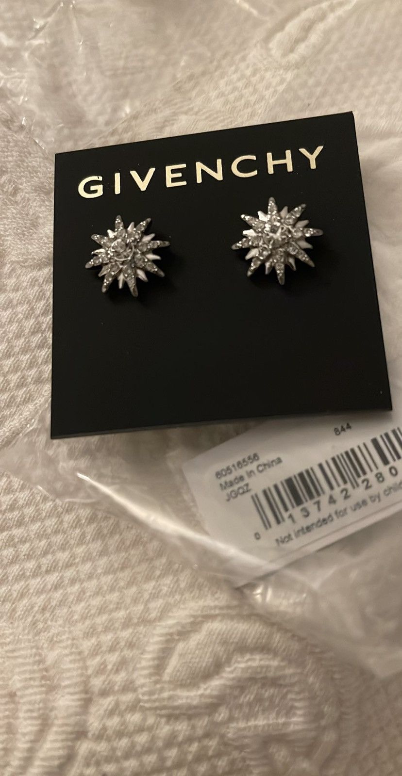 Givenchy Crystal Star Cluster Stud Earrings