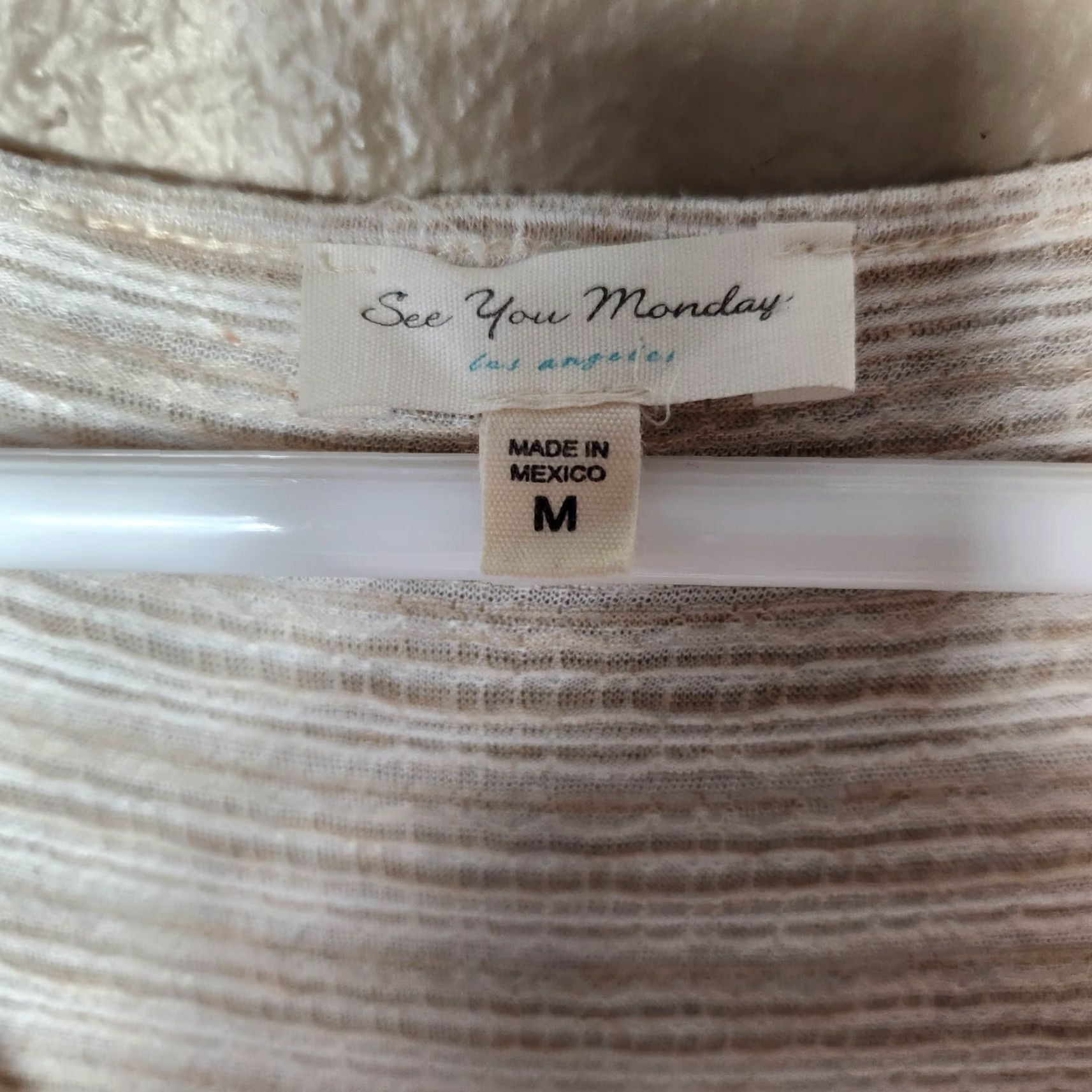 Vintage See You Monday Beige/Ivory Sleeveless Textured V-Neck Tiered Midi Dress-Size M Size M / US 6-8 / IT 42-44 - 4 Thumbnail