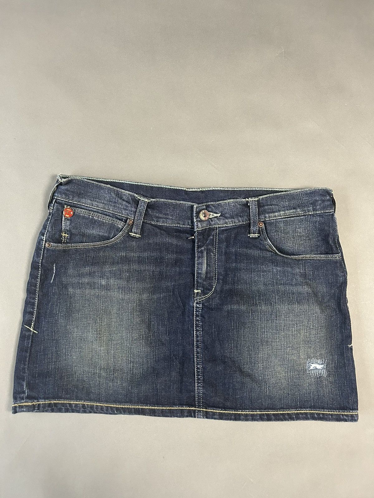 Evisu × Japanese Brand × Puma Evisu x Puma vintage navy skirt black seagulls Y2K Size 32" / US 10 / IT 46 - 5 Thumbnail