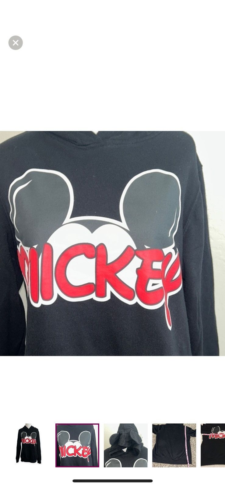Disney Disney large Mickey Mouse ear hoodie‎ Size L / US 10 / IT 46 - 4 Thumbnail