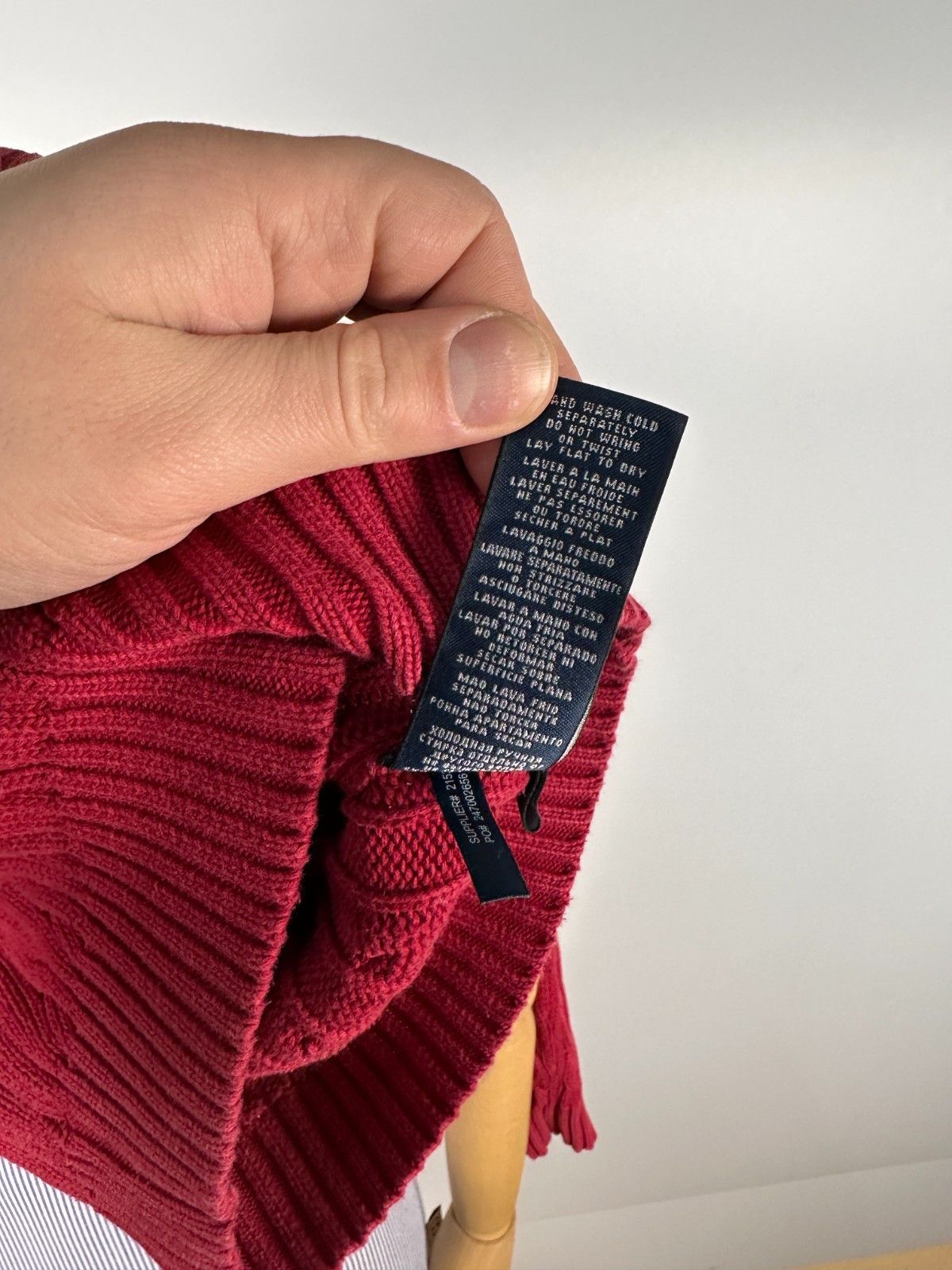 Polo Ralph Lauren Polo Ralph Lauren Red Cable Knit Sweater Cotton Size S Size S / US 4 / IT 40 - 10 Thumbnail
