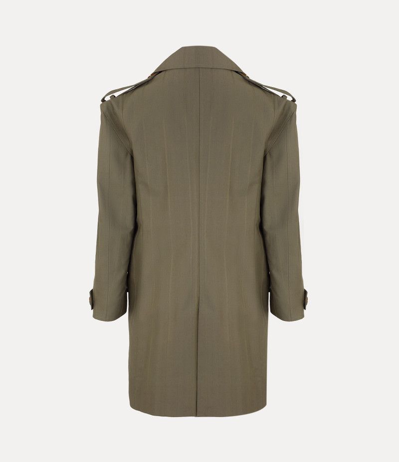 Vivienne Westwood o1srvl11e0326 Stripped Trench Coat in Green Size US L / EU 52-54 / 3 - 2 Thumbnail
