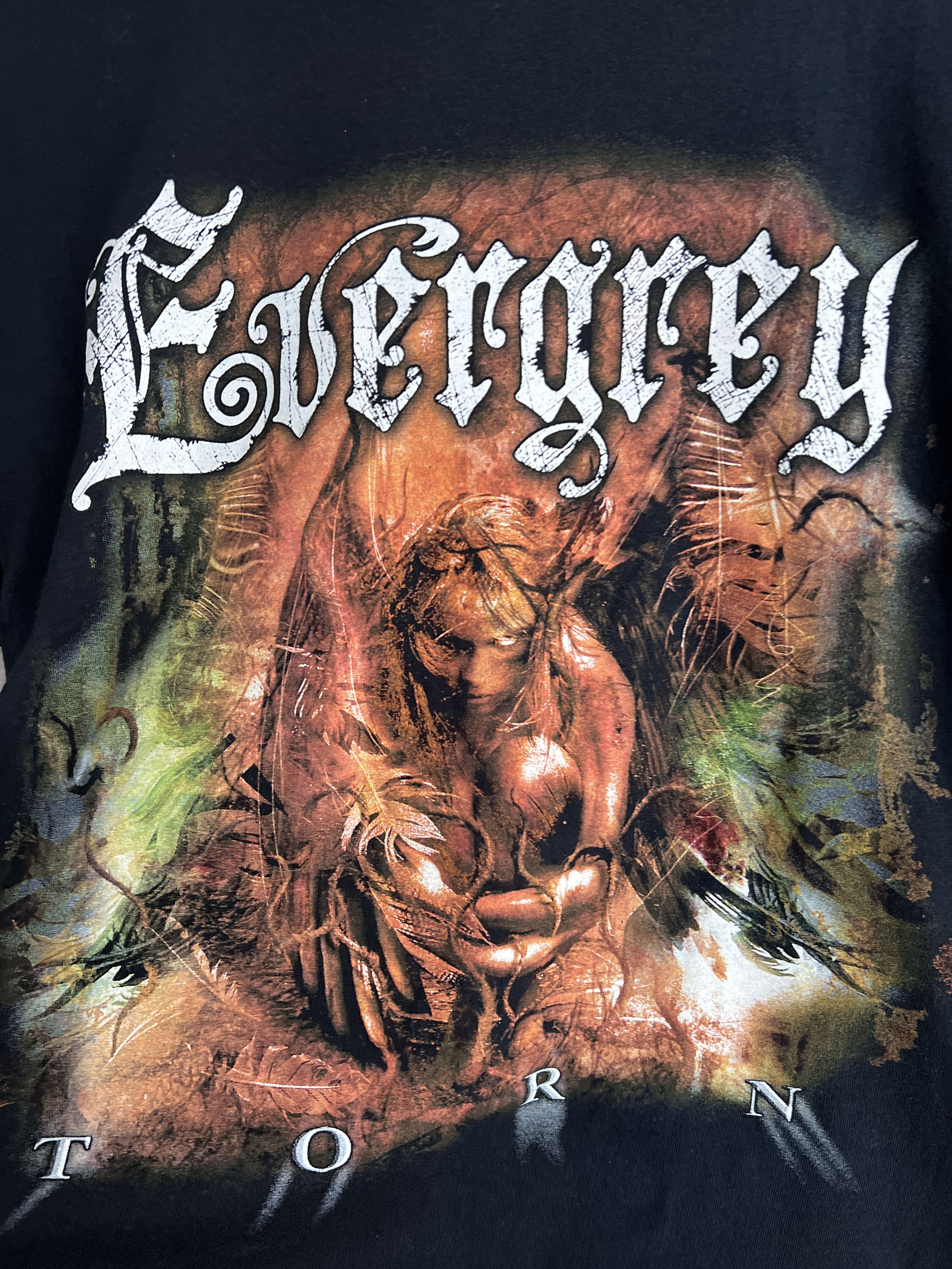 Band Tees Rare! Evergrey vintage 2009 Europe tour t shirt Torn promo Size US L / EU 52-54 / 3 - 5 Thumbnail