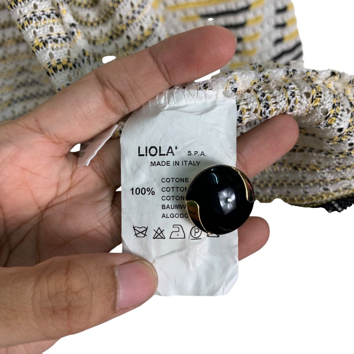 Japanese Brand LIOLA Triangle Logo All Over Button Jacket #1194-C54 Size M / US 6-8 / IT 42-44 - 18 Thumbnail