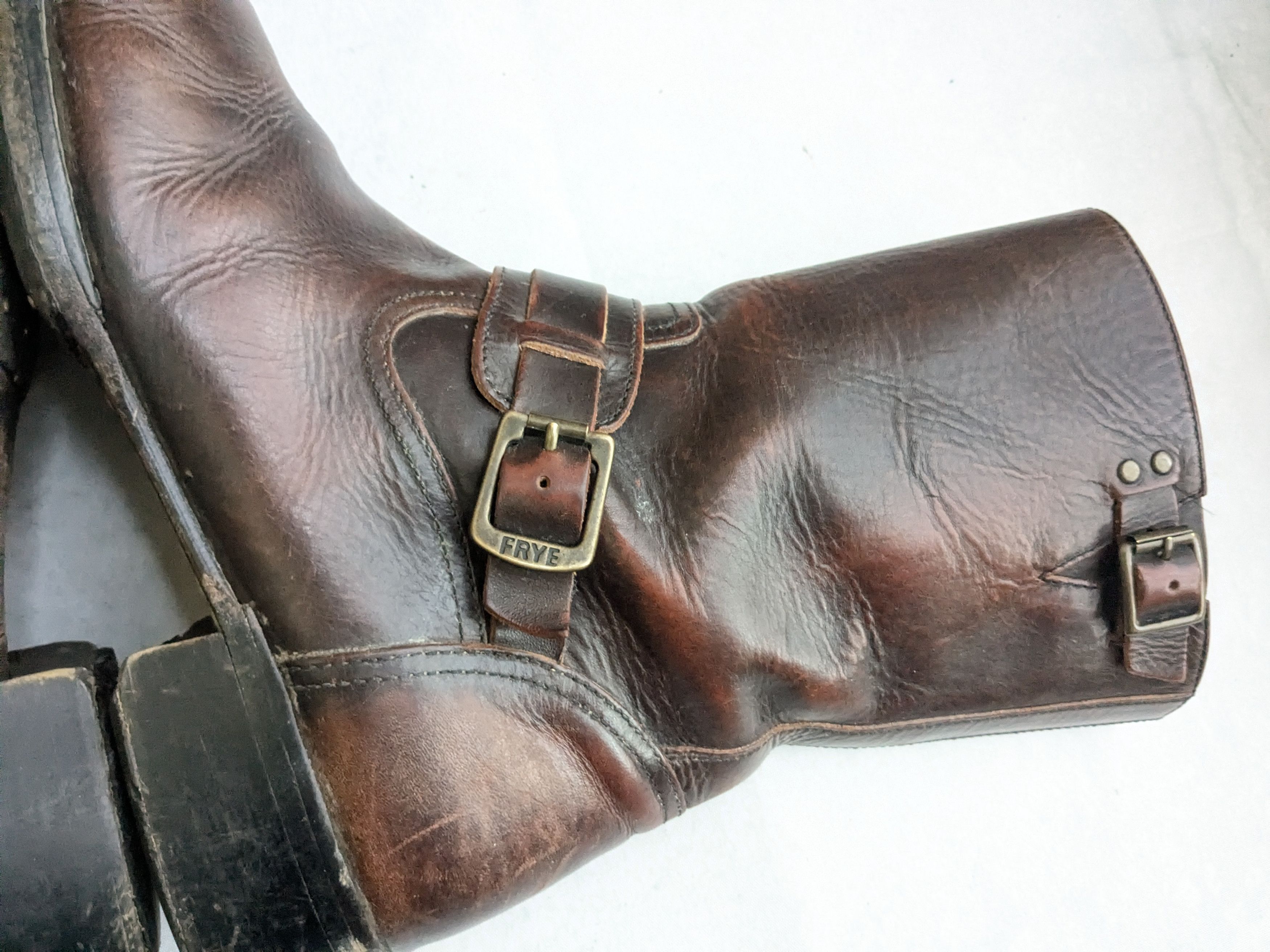 Frye Frye Engineer Boots Brown 10.5 Leather Buckle Size US 10.5 / EU 43-44 - 10 Thumbnail