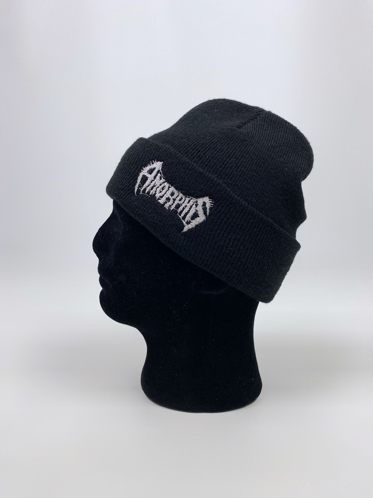 Band Tees Amorphis Band Embroidered Logo Cuffed Beanie Hat Size ONE SIZE - 1 Thumbnail