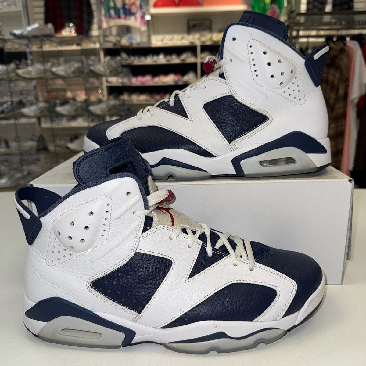 Jordan Brand Size 10.5- Nike Air Jordan 6 Retro Olympic 2024 (CT8529-164) Size US 12 / EU 45 - 1 Thumbnail
