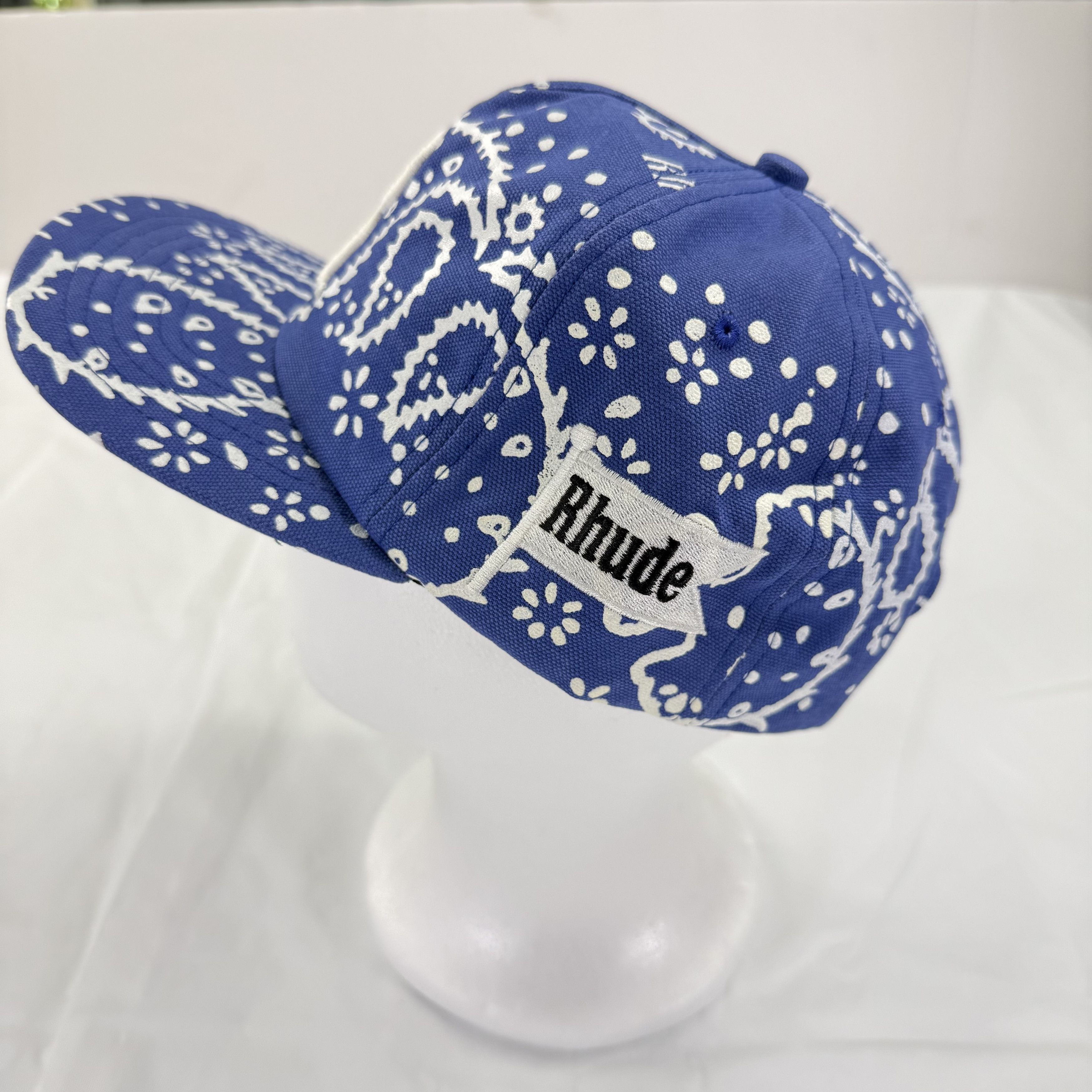 Rhude Rhude Blue Bandana Paisley Snapback Hat One Size Size ONE SIZE - 4 Thumbnail