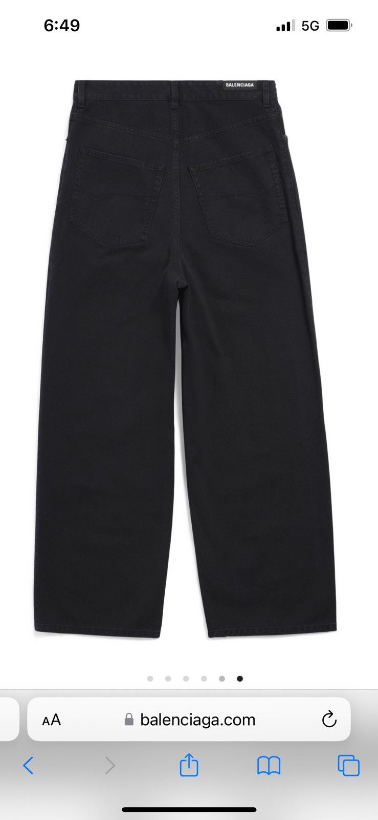 Balenciaga Balenciaga Baggy Pants in black soft moleskine denim S Size US 30 / EU 46 - 17 Thumbnail