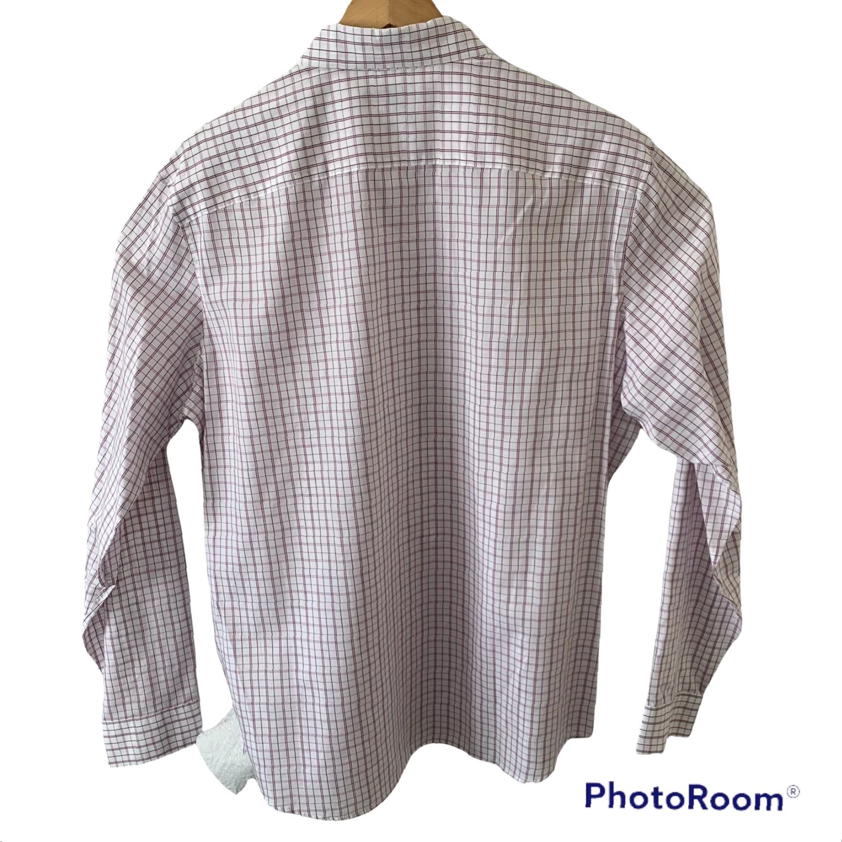Michael Kors Michael Kors Shirt Mens XXL Slim-Fit Long Sleeve Grid Lines Deep Wine Red Plaid Button-Up Casual Business Women? No—Men. Size US XXL / EU 58 / 5 - 5 Thumbnail