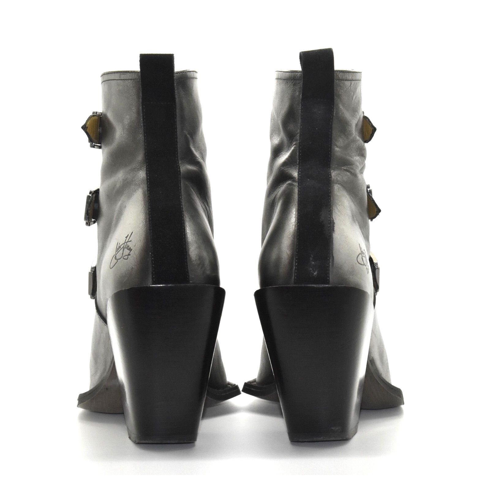 John Fluevog FLUEVOG Signature Durer Blk Metallic Triple Buckle Boots 10 Size US 10 / IT 40 - 7 Thumbnail