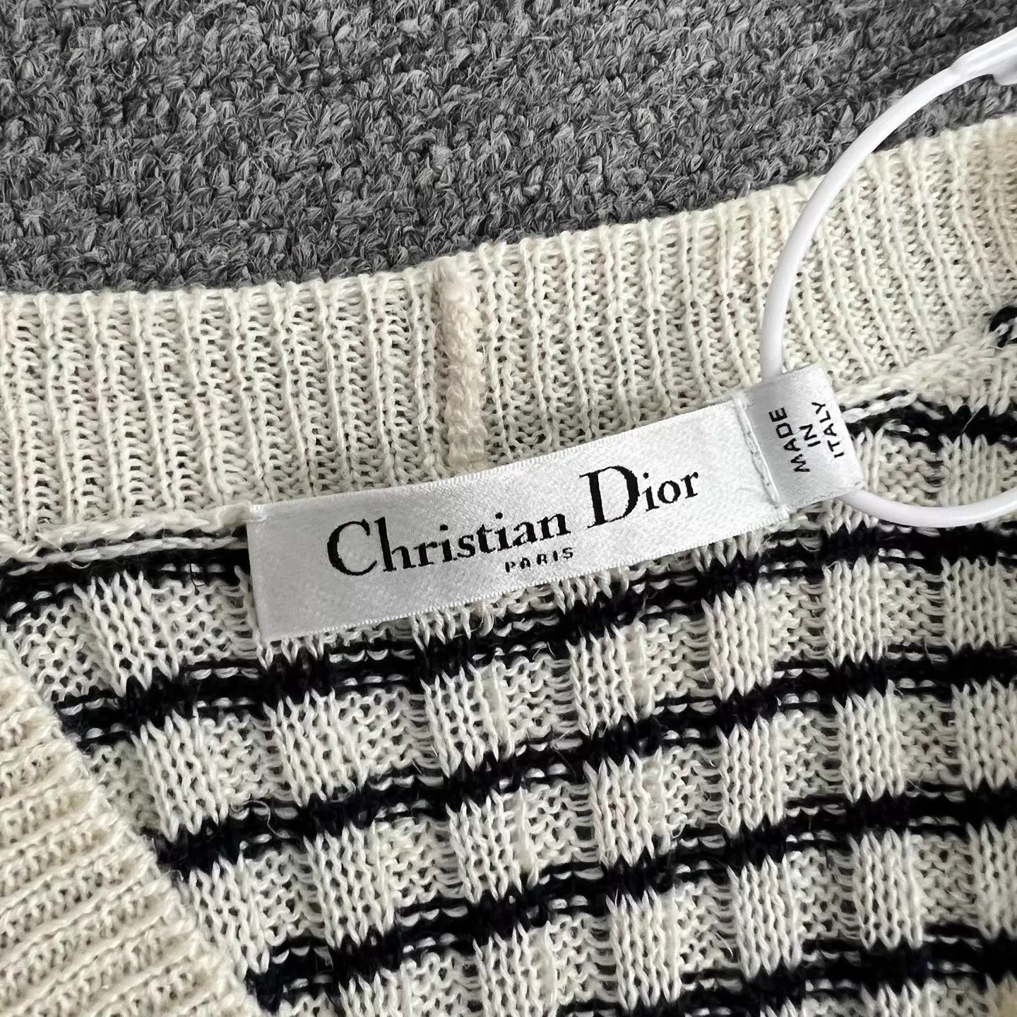 Dior Dior Striped Bee Embroidered Cardi & Vest Distressed Ruffled Size S / US 4 / IT 40 - 5 Thumbnail