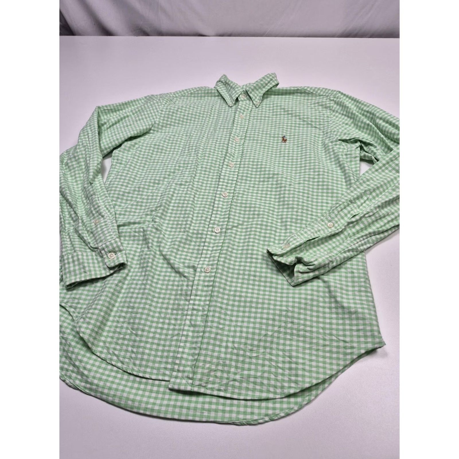 Ralph Lauren Ralph Lauren Shirt Mens M Green Check Classic Fit Button Down L/S Pony Embroidered Polo Logo Casual Shirt Experimental: None? Size US M / EU 48-50 / 2 - 2 Thumbnail
