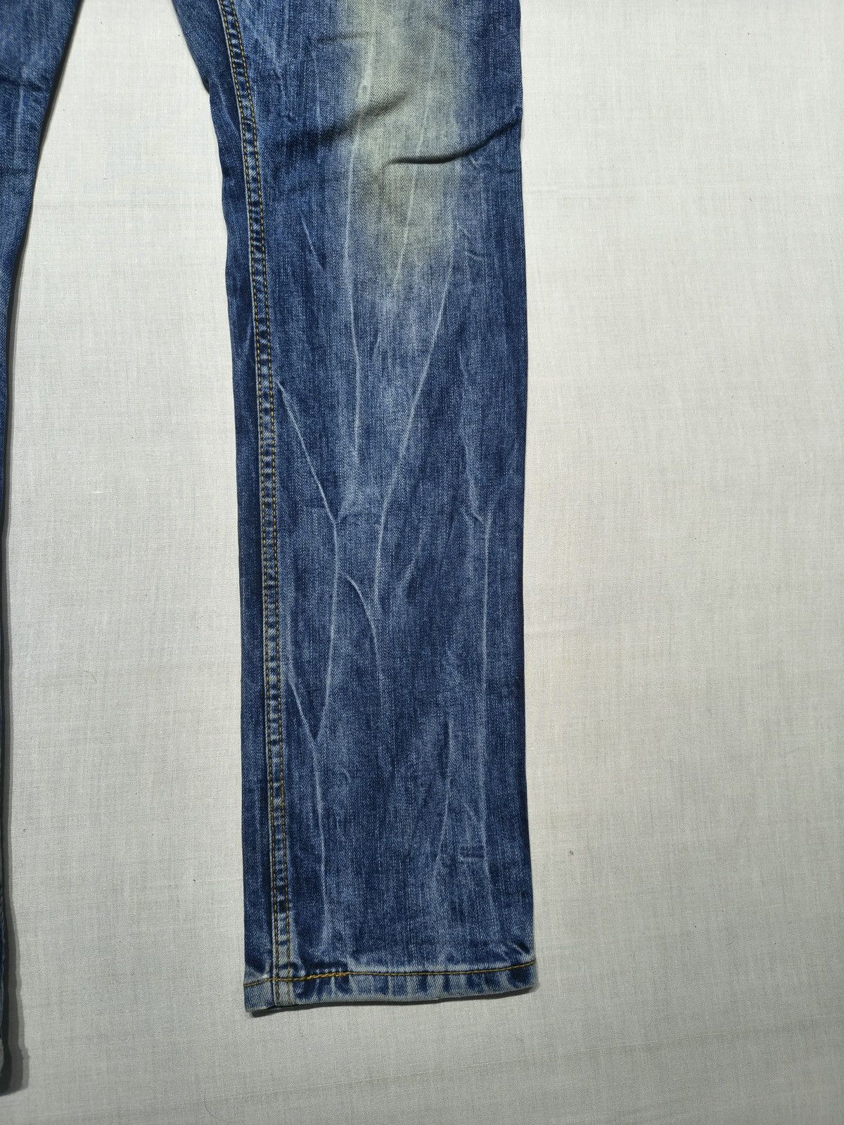 Japanese Brand INSANE KARAKURI STYLE EMBROIDERY JIZO JAPANESE JEANS (022) Size 36" / US 14 / IT 50 - 9 Thumbnail