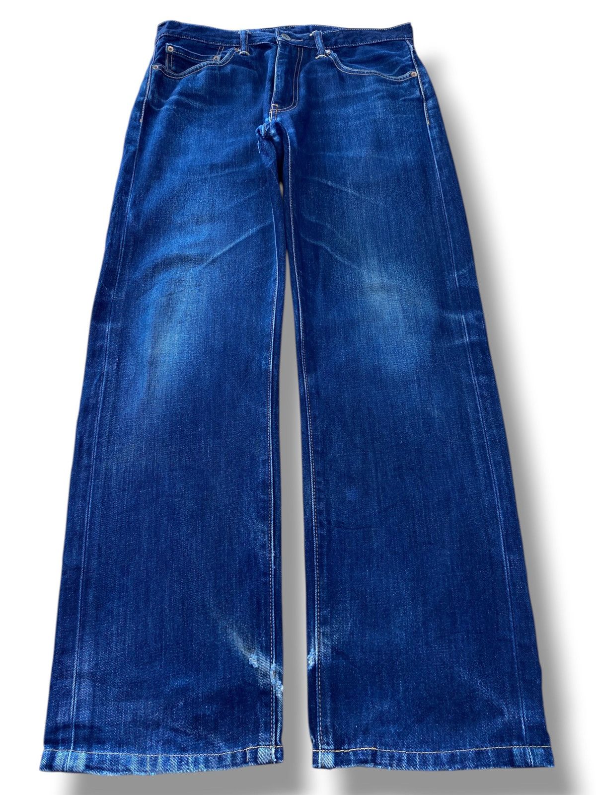 Levi's Levi’s Blue Wash Straight Leg Style Jeans Size US 33 - 1 Thumbnail