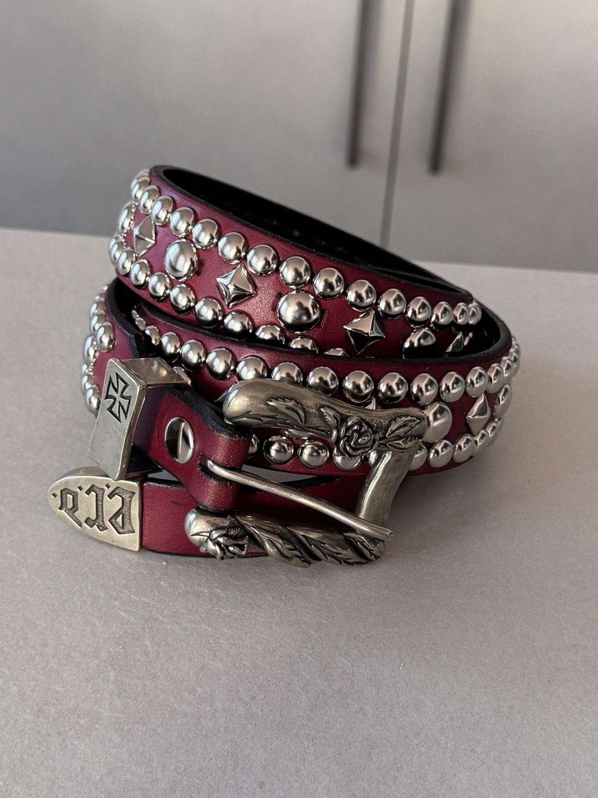 小物 ERD GOODBYE JOHNNY BELT Enfants Riches Deprimes Goodbye Johnny 3cm Studded Leather Belt In