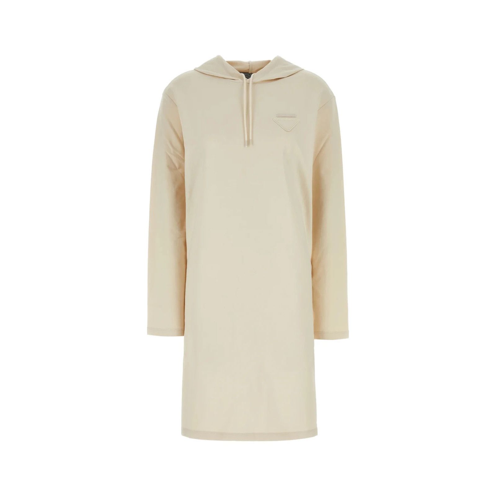 PRADA Cream Stretch Cotton Sweatshirt Dress New And Authenti