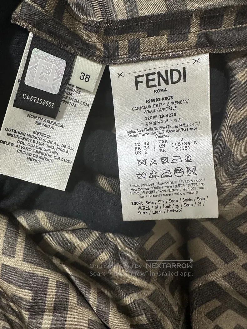 Fendi Fendi Double F Silk Shirt Size XS / US 0-2 / IT 36-38 - 4 Thumbnail