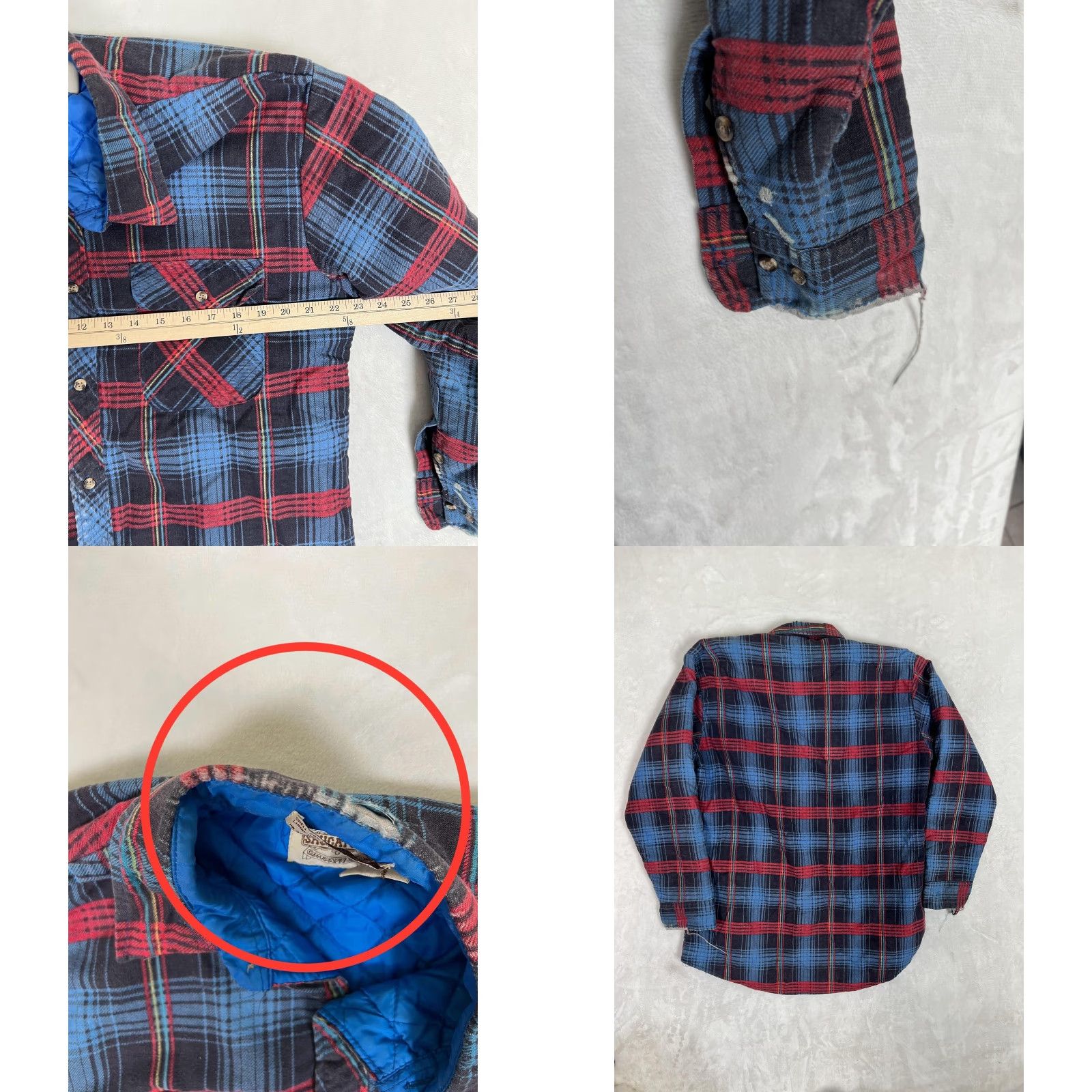 Vintage VINTAGE Saugatuck Dry Goods Jacket Mens Large Blue Plaid Quilted Flannel Lined Size US L / EU 52-54 / 3 - 8 Thumbnail