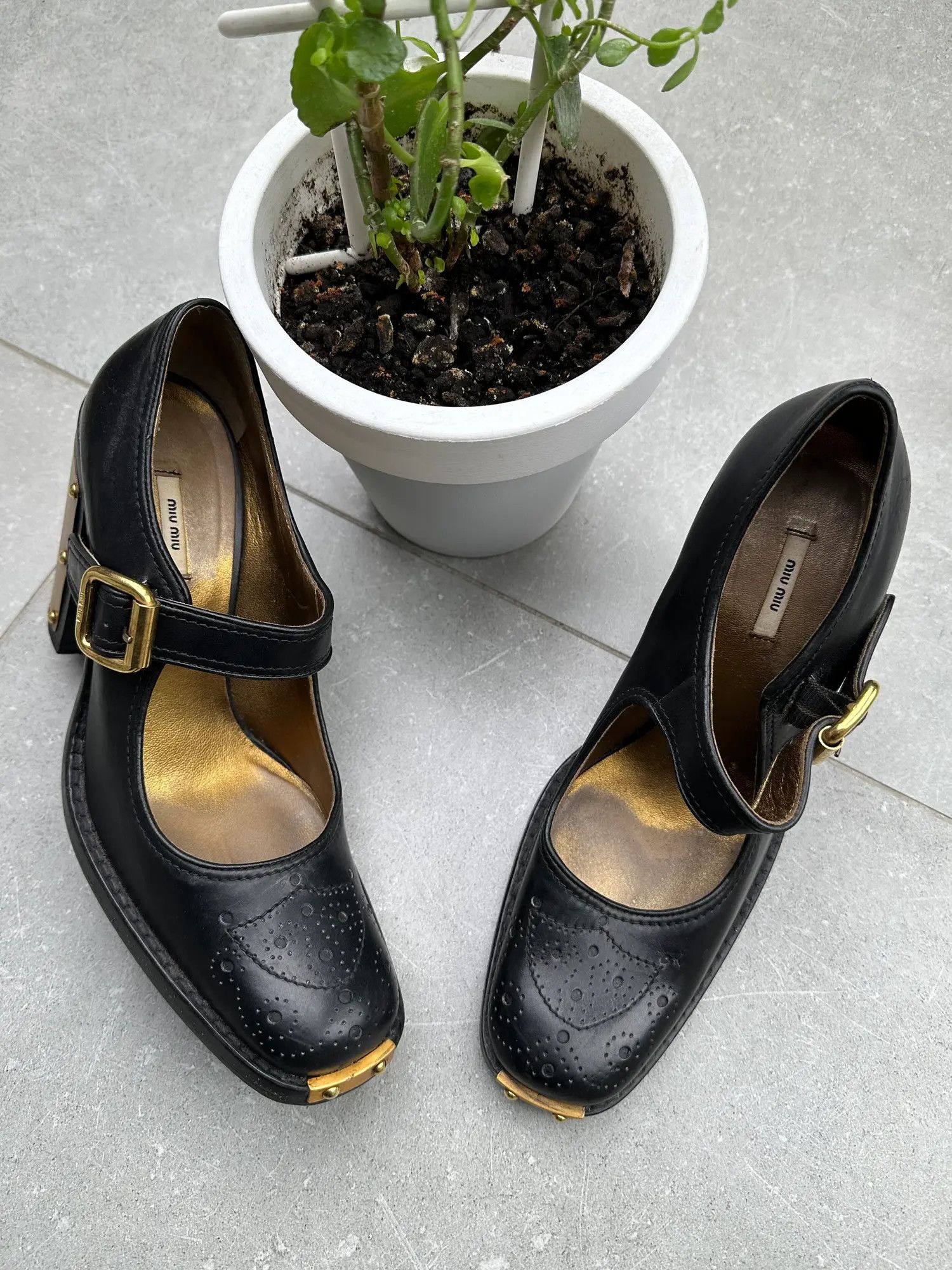 image of Archival Clothing x Miu Miu Ultra Vintage Heel Shoes in Black, Women's (Size 7)