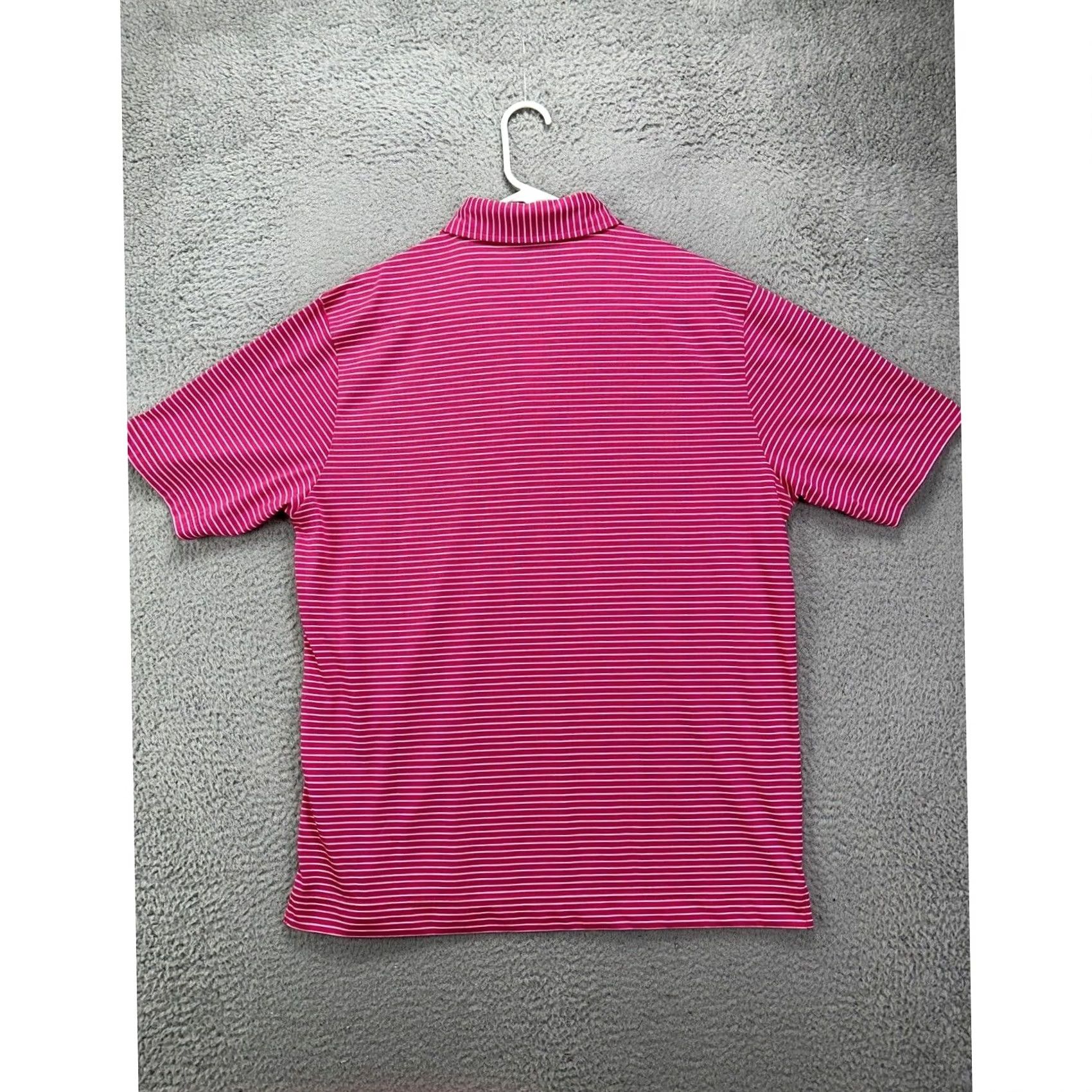 Footjoy FootJoy FJ Shirt Men Medium Pink Pinstripe Polo Golf Rugby Athletic Short Sleeve Size US M / EU 48-50 / 2 - 2 Thumbnail
