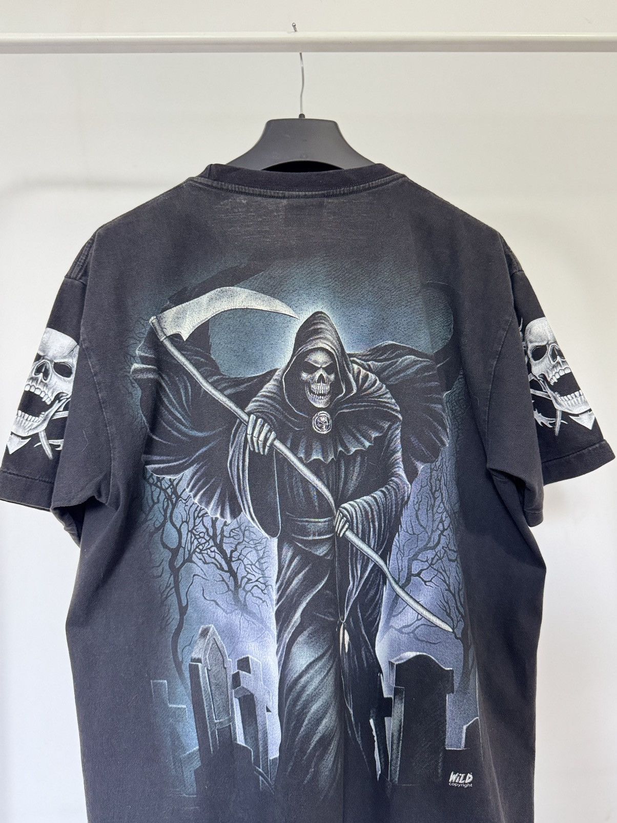 Vintage Vintage Gothic Reaper Scythe T Shirt Tee Size US M / EU 48-50 / 2 - 4 Thumbnail