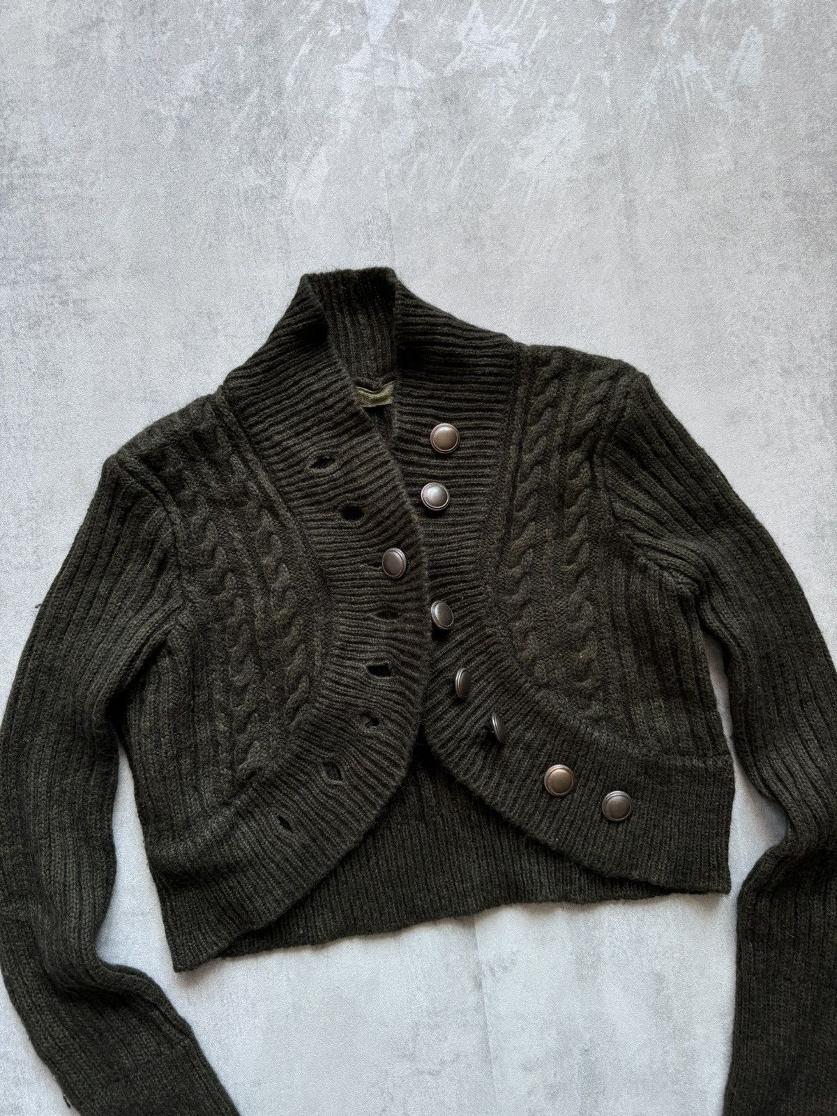 Japanese Brand Indian Rose Cardigan Mohair/wool/acrylic Cropped Sweater Size M / US 6-8 / IT 42-44 - 3 Thumbnail