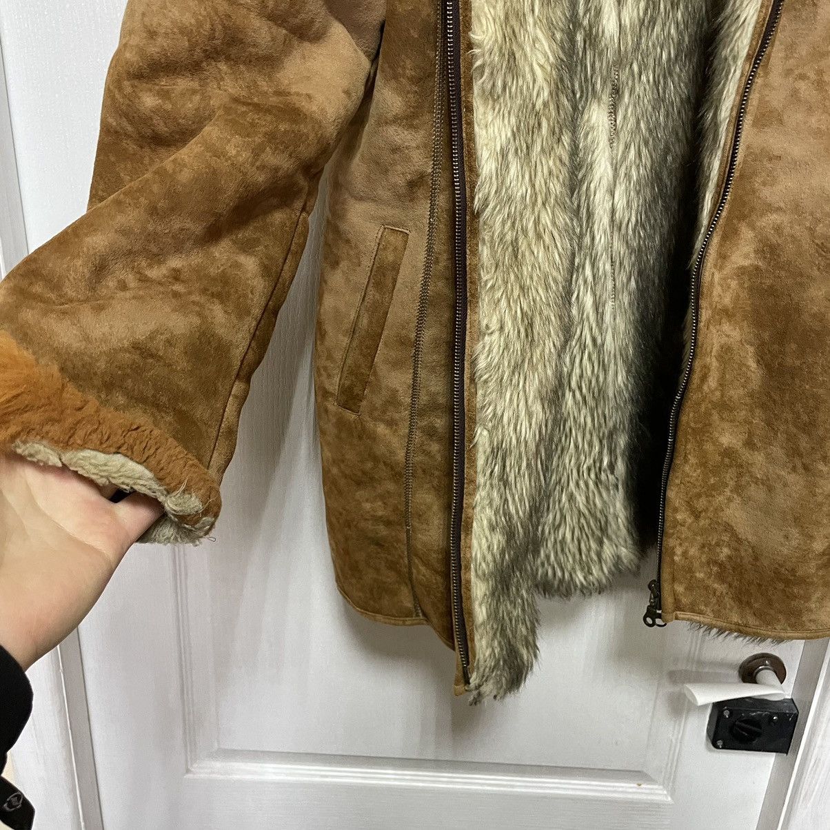 Y2K Mohair Fur jacket ifsixwasnine LGB coat faux mesh mohair