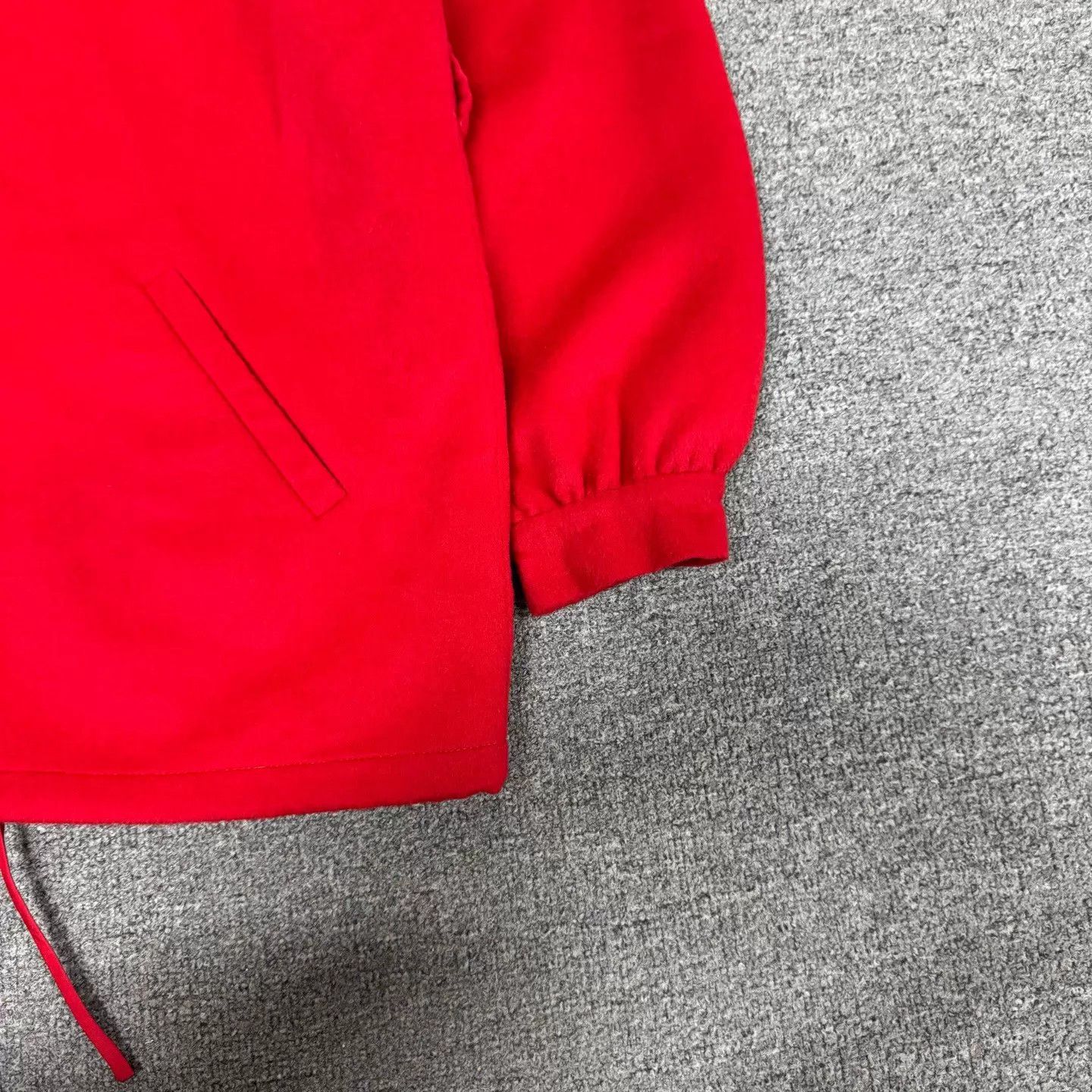 Prada Prada red suede waterripple triangle logo hooded zip jacket Size XS / US 0-2 / IT 36-38 - 3 Thumbnail