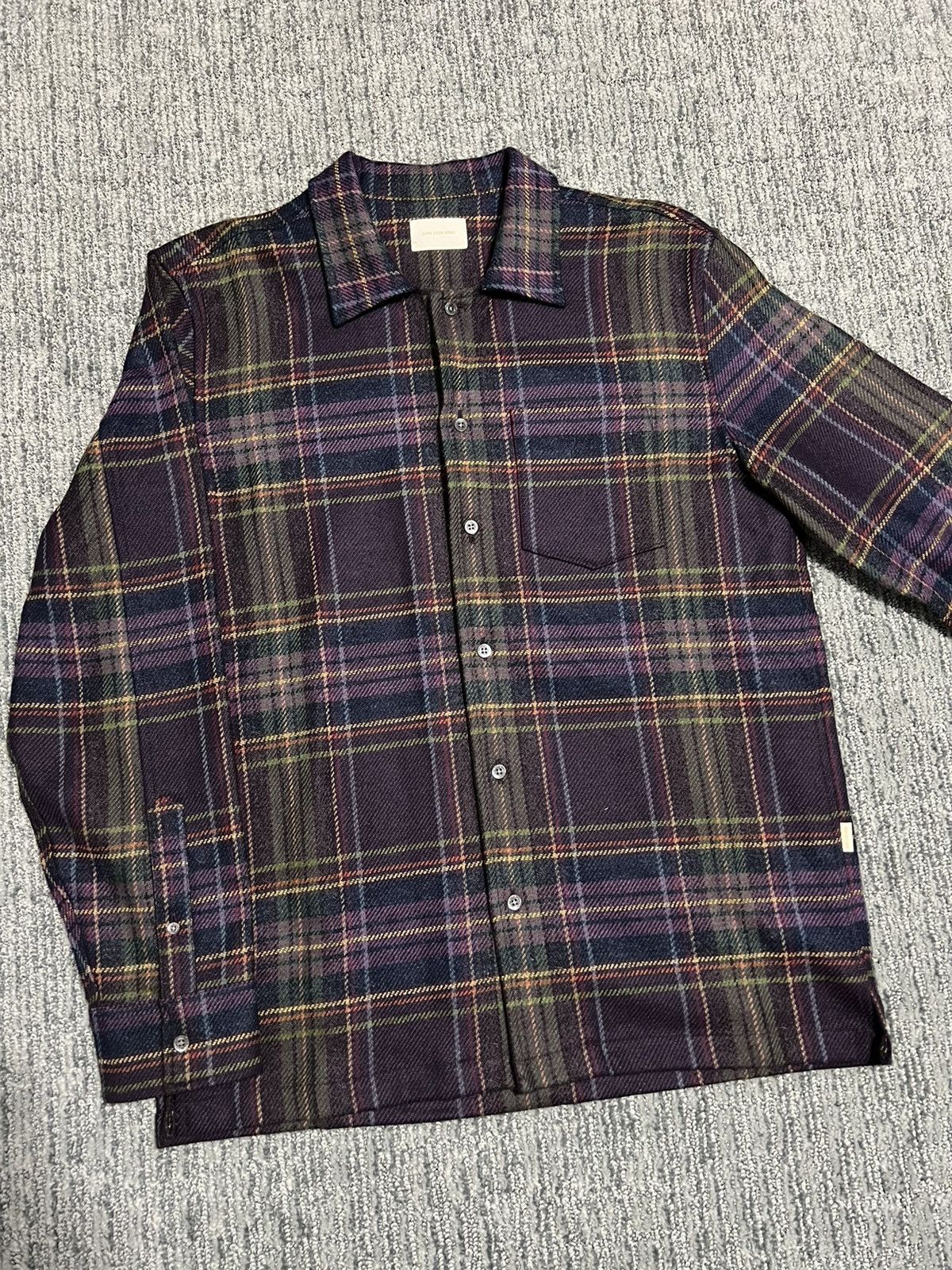 Aime Leon Dore Aime Leon Dore Wool Flannel Camp Collar Plaid Purple Sz Med Size US M / EU 48-50 / 2 - 1 Thumbnail