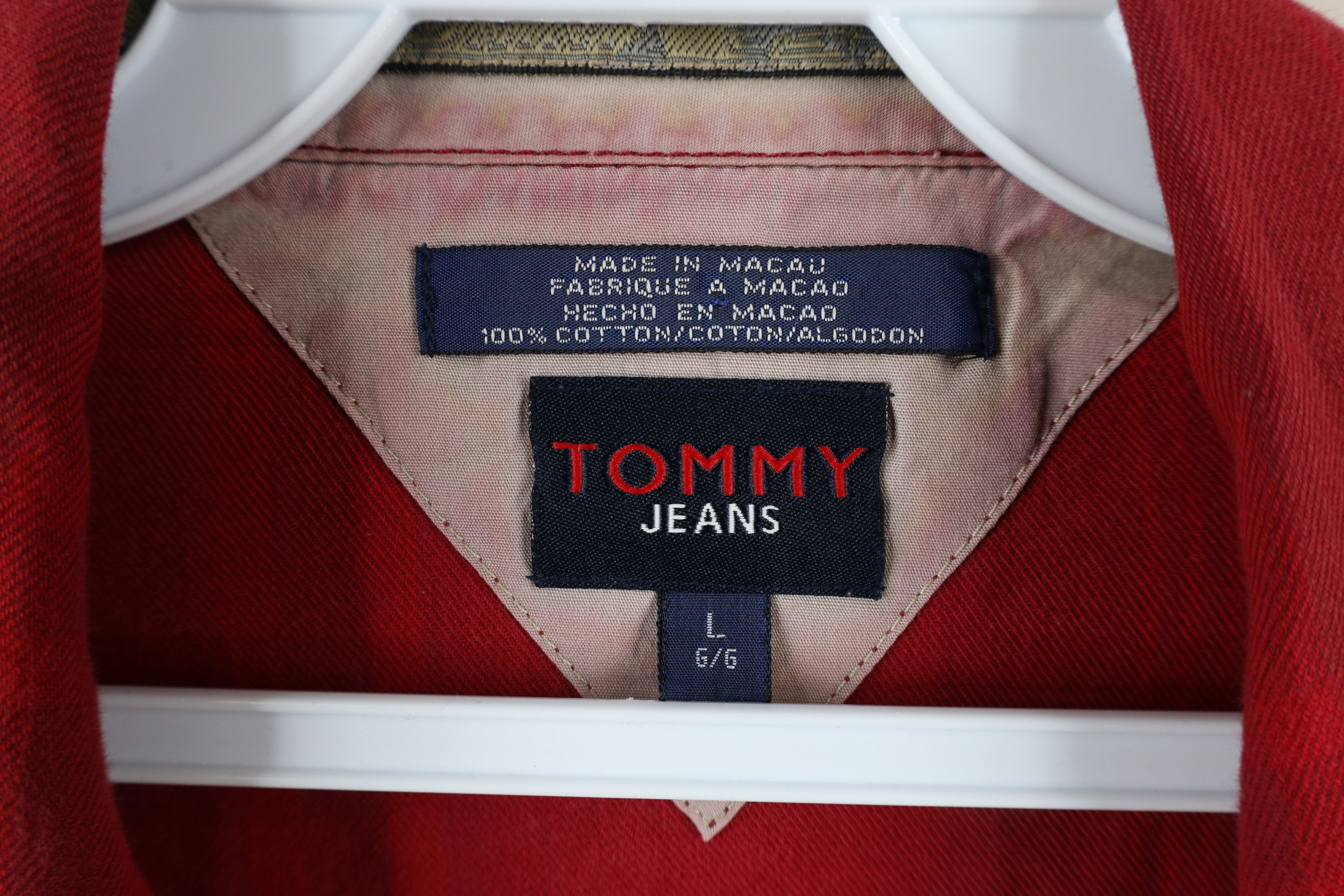 Tommy Hilfiger × Vintage Vintage 90s Tommy Hilfiger Out Flannel Full Zip Shirt Jacket Size US L / EU 52-54 / 3 - 9 Thumbnail