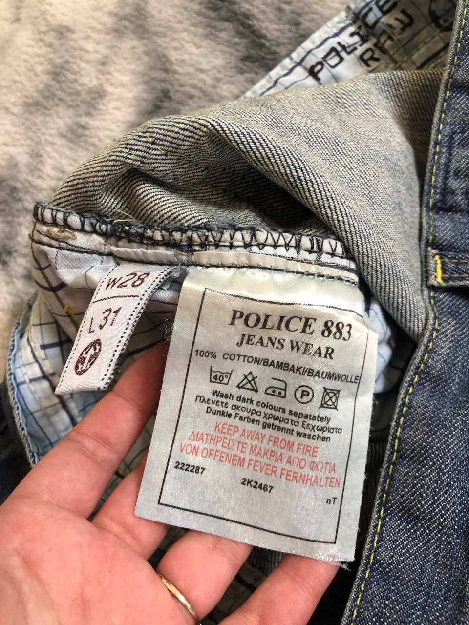 Vintage Police Raw Men’s Straight Fit Denim Jeans Everyday Wear Size US 28 / EU 44 - 5 Thumbnail