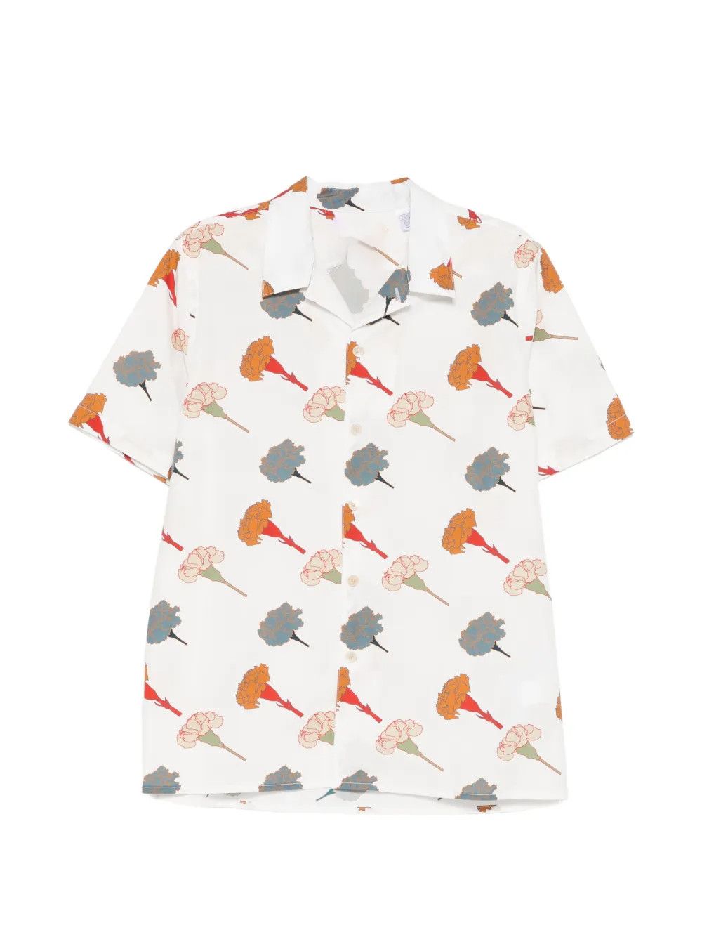 Other Carnation-Print Shirt – Floral Pattern Casual Button-Up Size US L / EU 52-54 / 3 - 3 Thumbnail