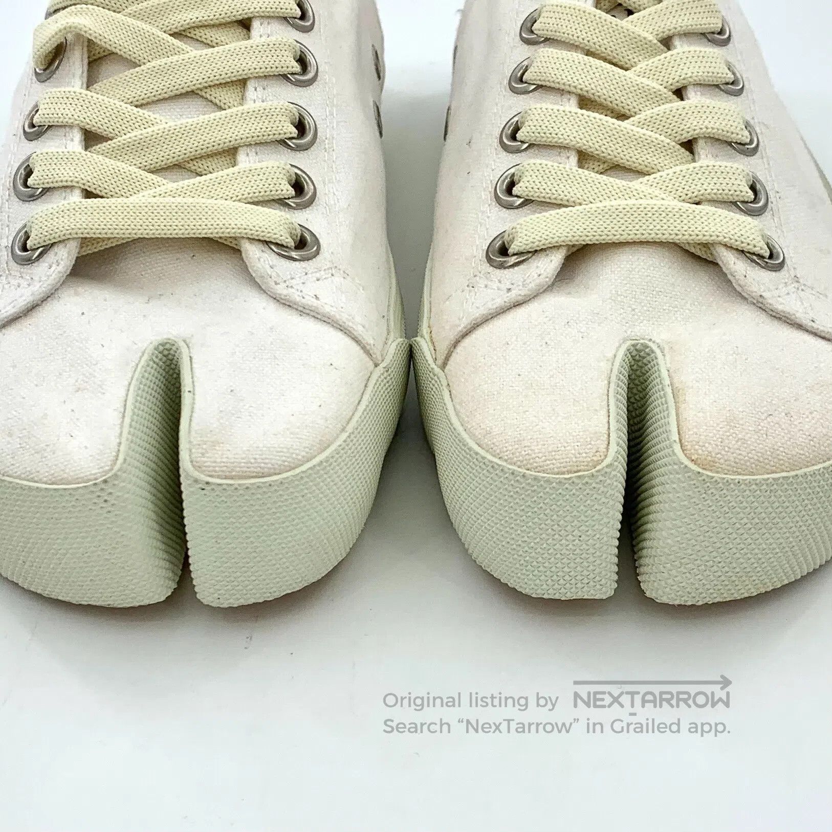 Maison Margiela Maison Margiela White Laced Casual Flat Sneakers| Size US 5 / EU 37 - 9 Thumbnail