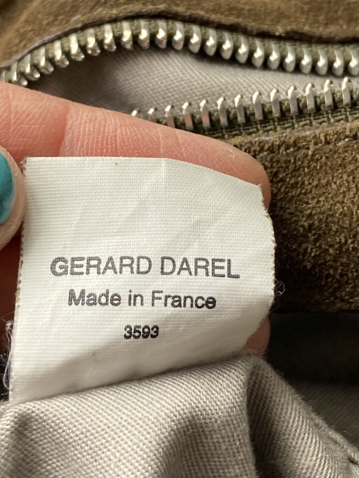 Gerard Darel Soft Brown Suede Shoulder Bag with Fringes by Gerard Darel Size ONE SIZE - 6 Thumbnail