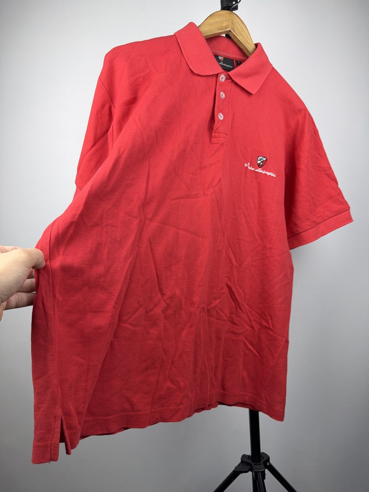 Tonino Lamborghini Vintage 90s Retro Racing Tonino Lamborghini Red Polo Shirt 🐂 Size US L / EU 52-54 / 3 - 6 Thumbnail