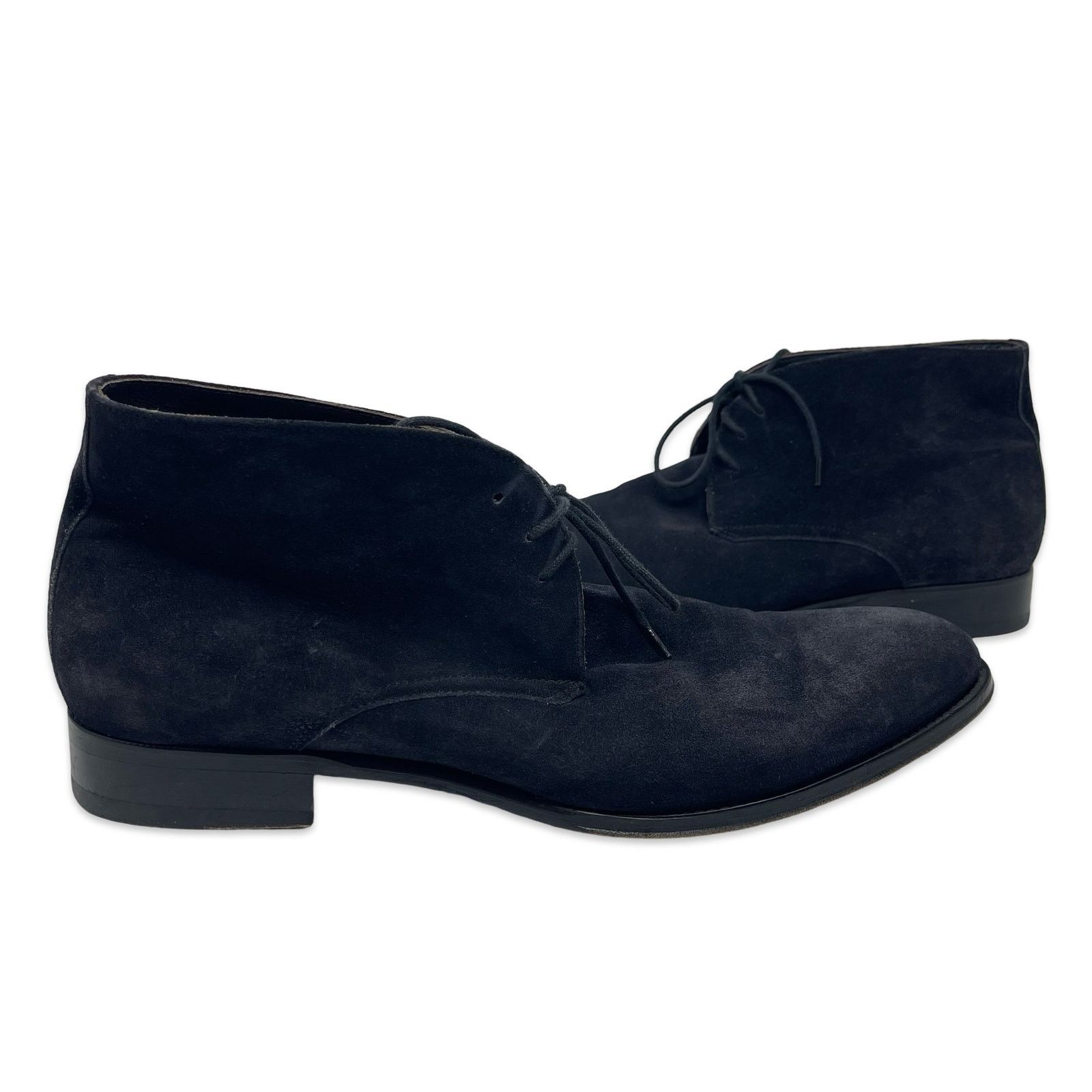 Suitsupply SUITSUPPLY Shoes Navy Blue High-Top Suede Lace Up Boots 8.5 Size US 8.5 / EU 41-42 - 1 Thumbnail