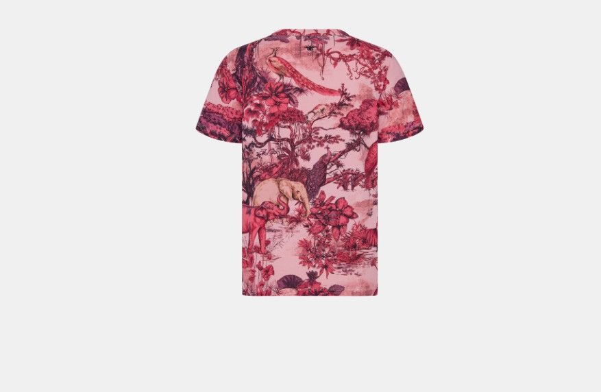 Dior o1w1db10824 Cotton Jersey T-Shirt in Pink Size M / US 6-8 / IT 42-44 - 2 Thumbnail