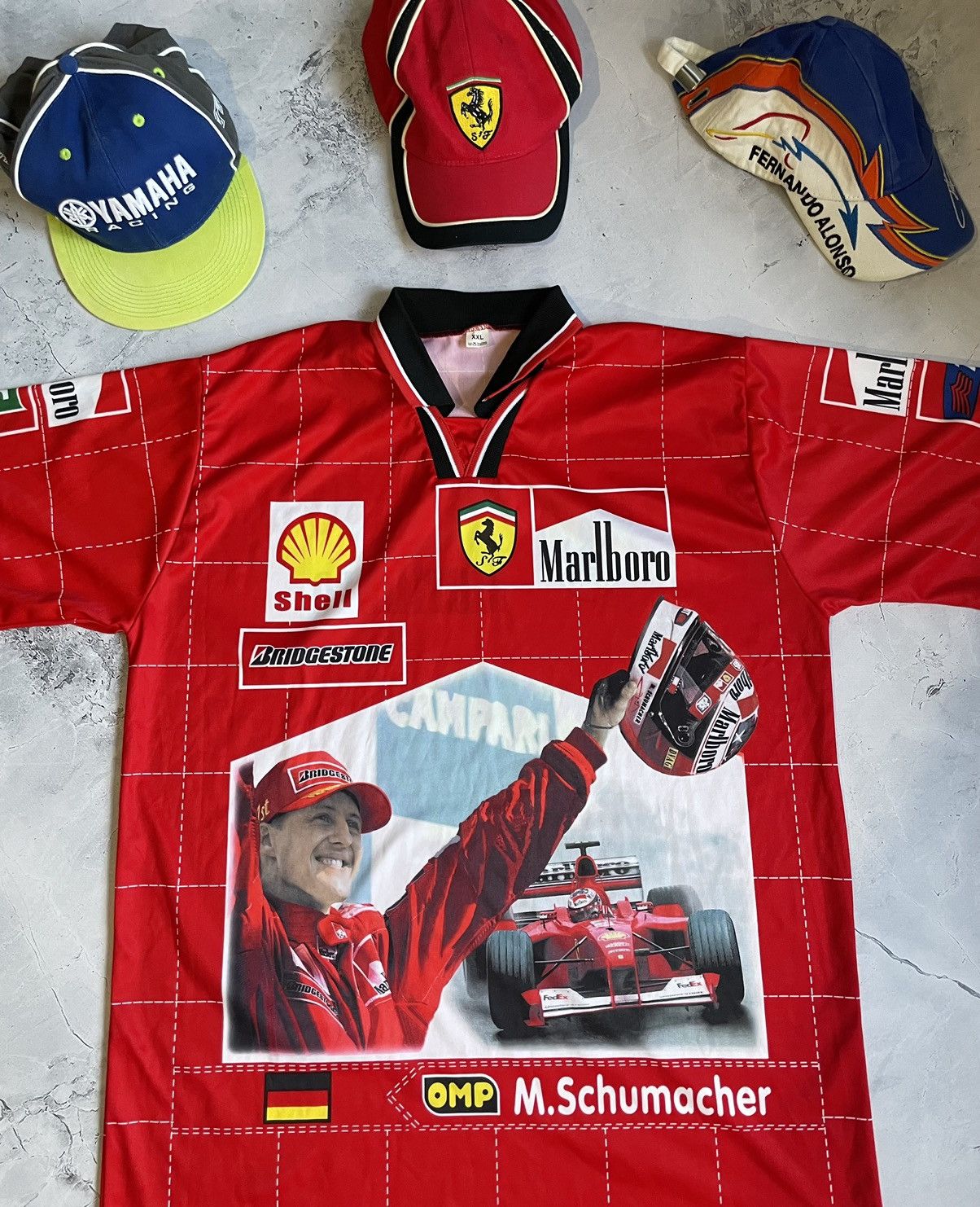 Ferrari × Marlboro × NASCAR Schumacher F1 NASCAR Racing Ferrari Tshirt Size US XL / EU 56 / 4 - 3 Thumbnail