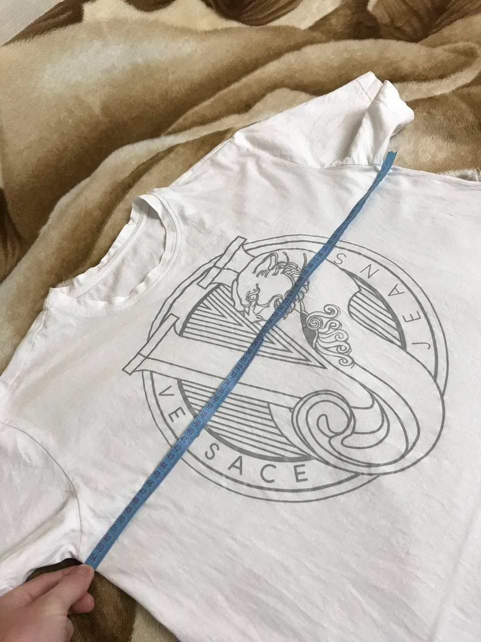 Versace × Versace Jeans Couture × Vintage 🔥 Versace Jeans Couture Logo Cotton T Shirt White Size US XL / EU 56 / 4 - 9 Thumbnail