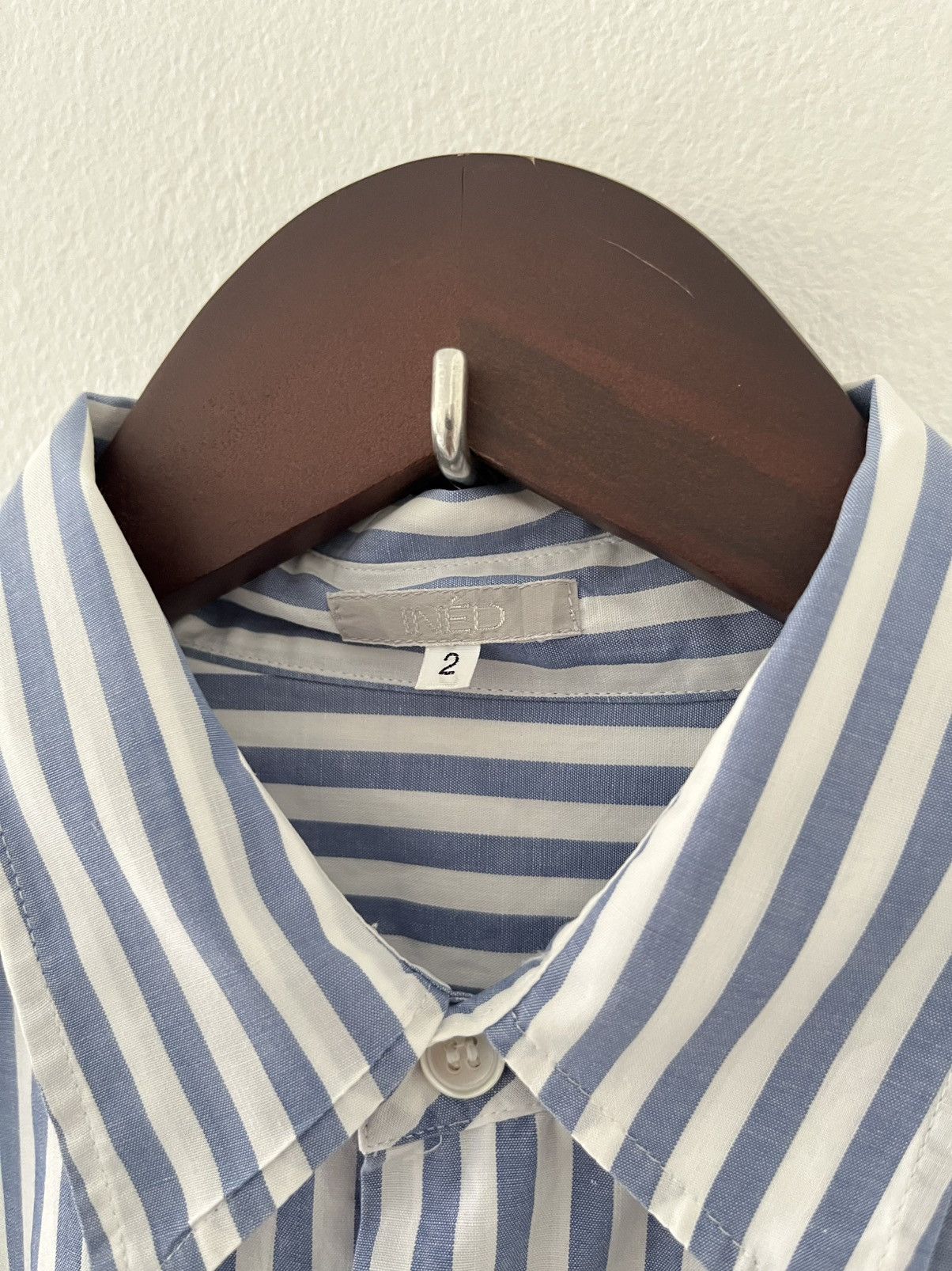 Yohji Yamamoto Yohji Yamamoto INED Striped Baggy Shirt Size US M / EU 48-50 / 2 - 5 Thumbnail