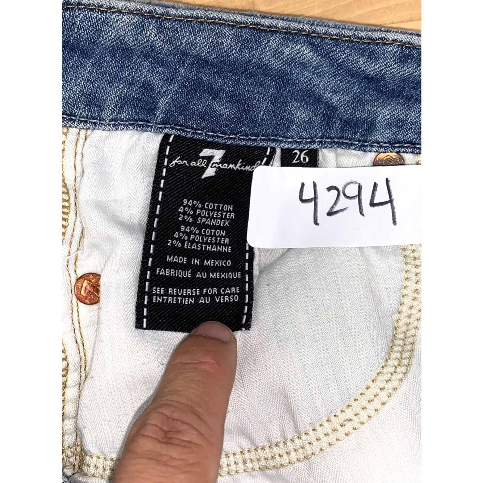 7 For All Mankind 7 For All Mankind Jeans Skinny Blue 26 Women High Waisted Ankle Size 26 Size 26" / US 2 / IT 38 - 5 Thumbnail