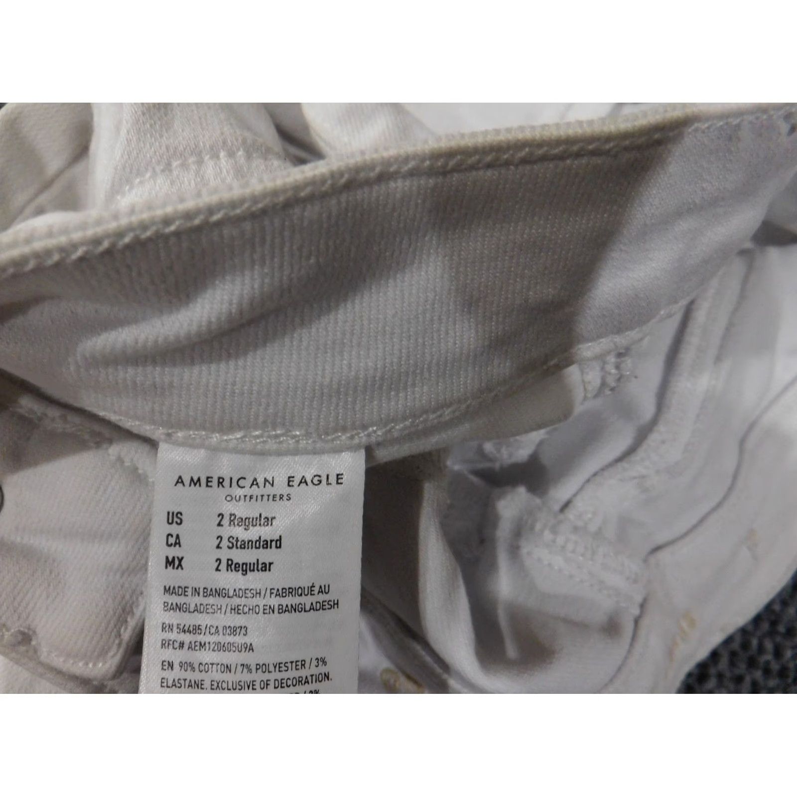 American Eagle Outfitters American Eagle Outfitters Jeans Womens 2 White Distressed Super Hi Rise Jegging Slim 5-Pocket Denim Inseam 28 Summer Spring Fall Distressed Logo Size 26" / US 2 / IT 38 - 7 Thumbnail