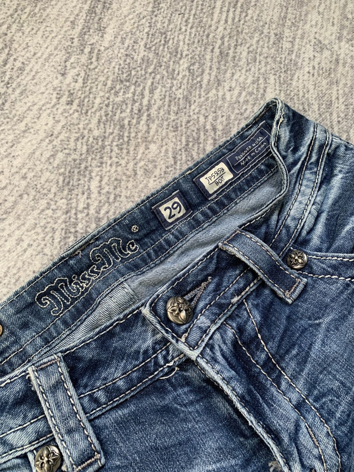 Hysteric Glamour × Miss Me × Rock Revival Miss Me Bootcut Chrome Heart Inspired Jeans Size 30" / US 8 / IT 44 - 7 Thumbnail