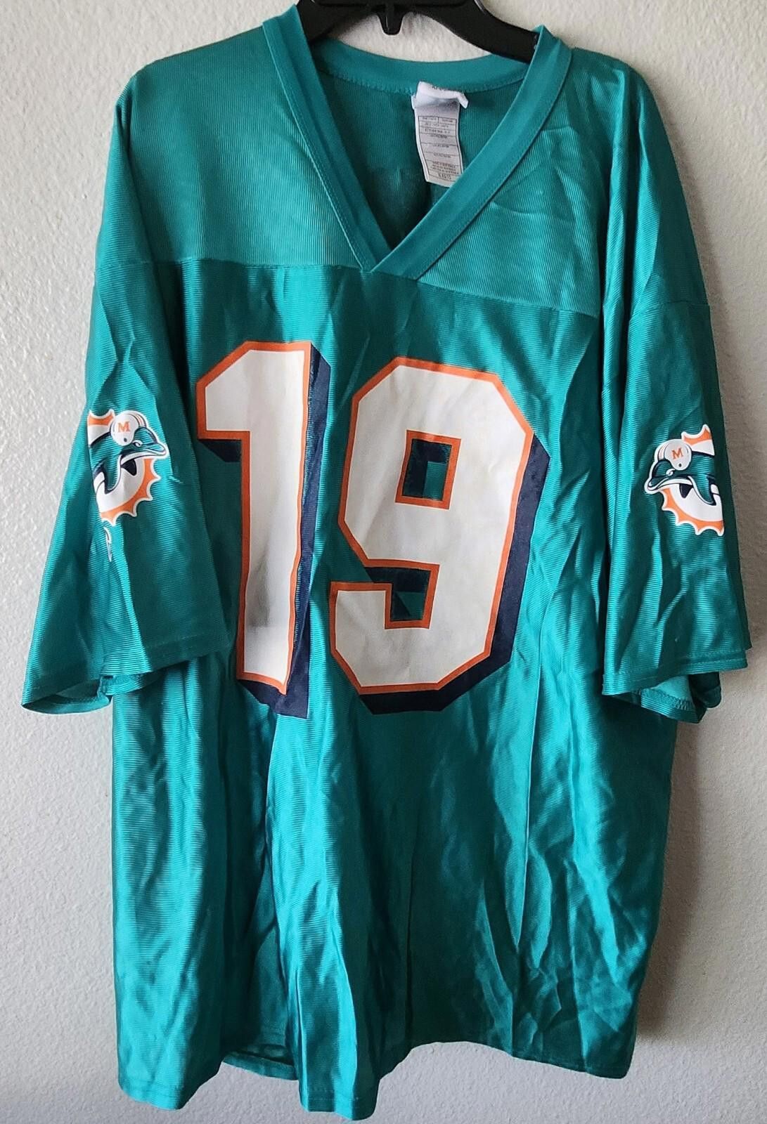 NFL BRANDON MARSHALL #19 MIAMI DOLPHIN JERSEY SZ XL Size US XL / EU 56 / 4 - 2 Thumbnail