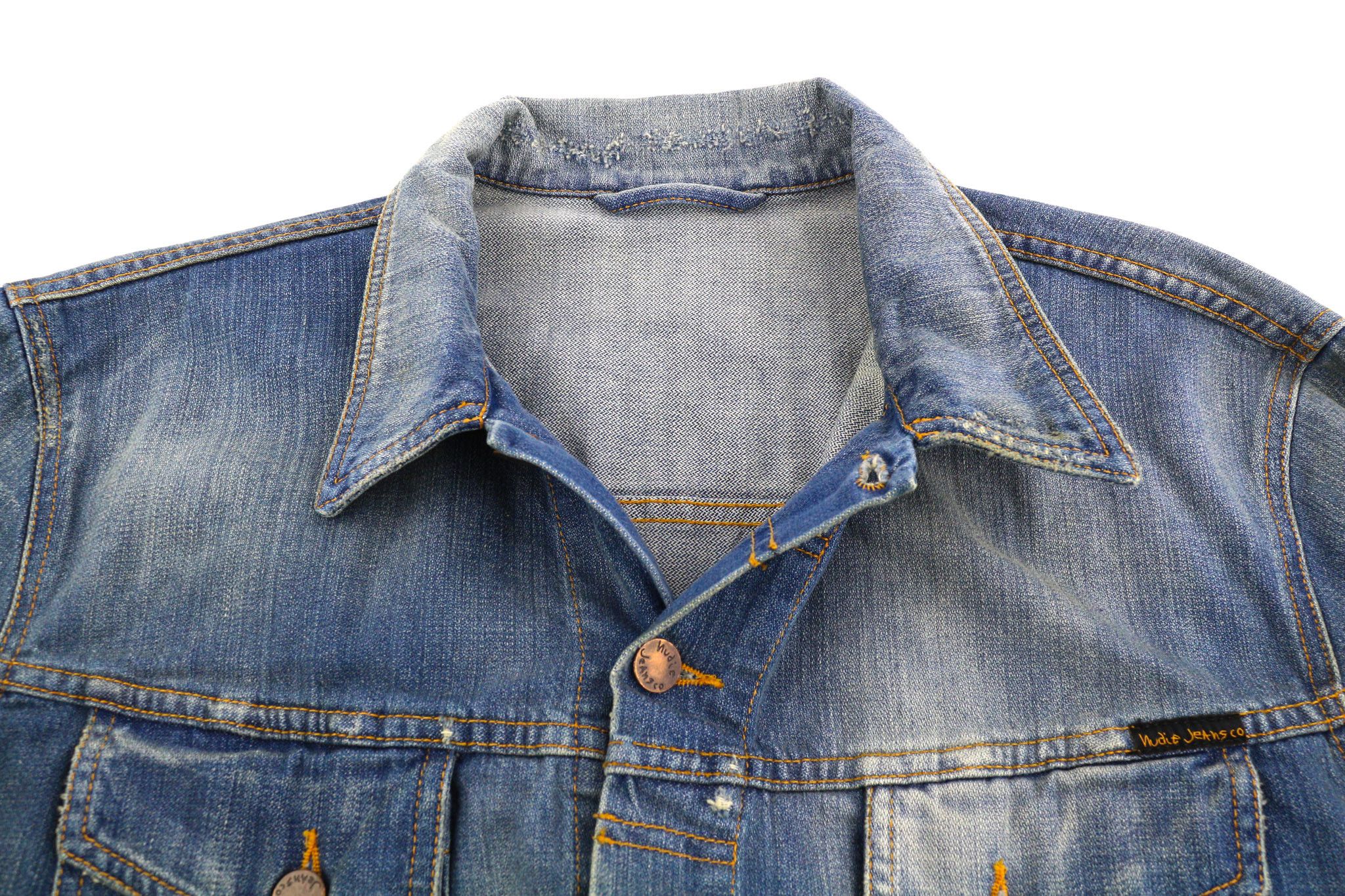 Nudie Jeans PERRY 2XL Organic Bright Broken Mid Blue Washed 82441 Size US XXL / EU 58 / 5 - 4 Thumbnail