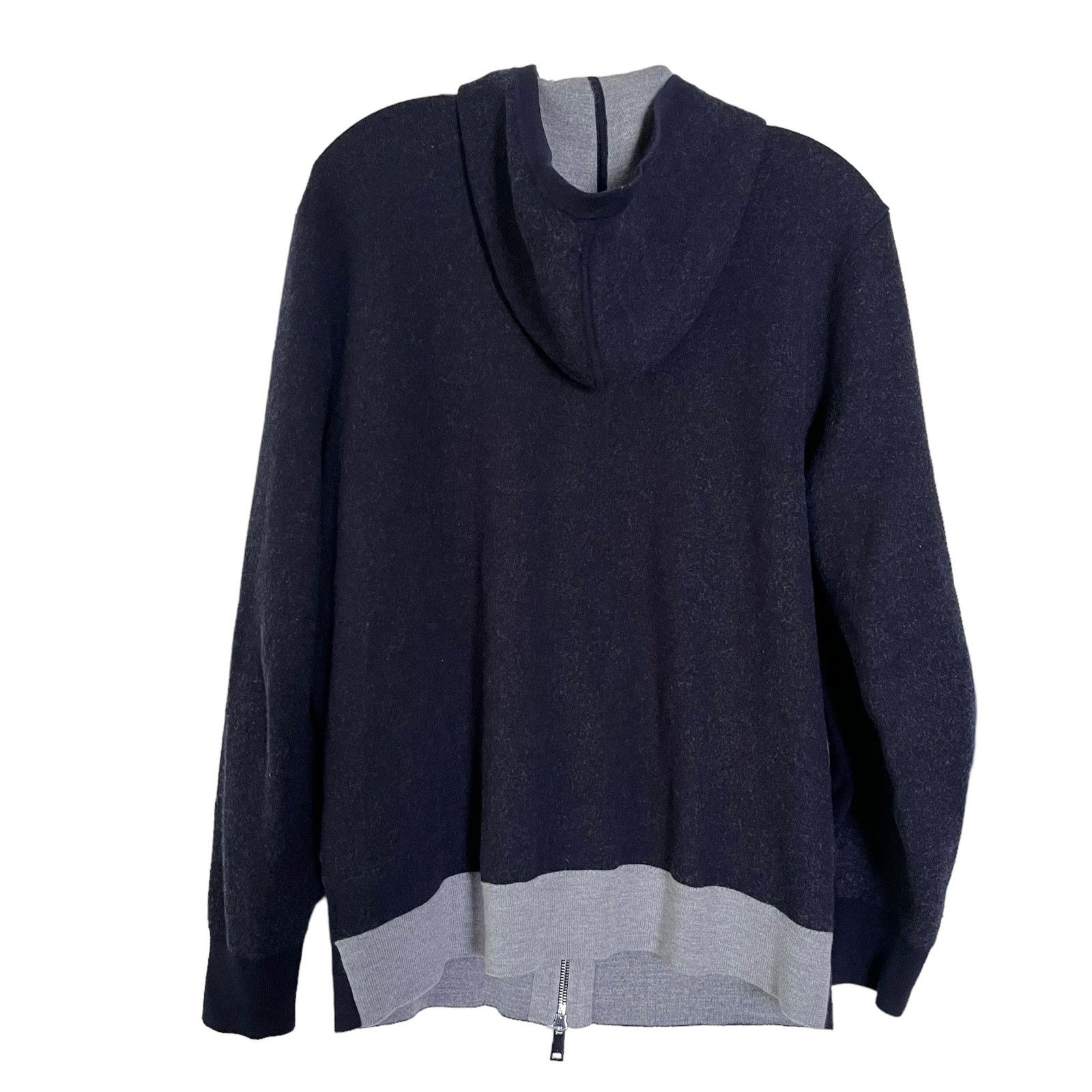 Theory Theory Men’s Wool Blend Navy Gray Zip Hoodie Medium Size US M / EU 48-50 / 2 - 2 Thumbnail